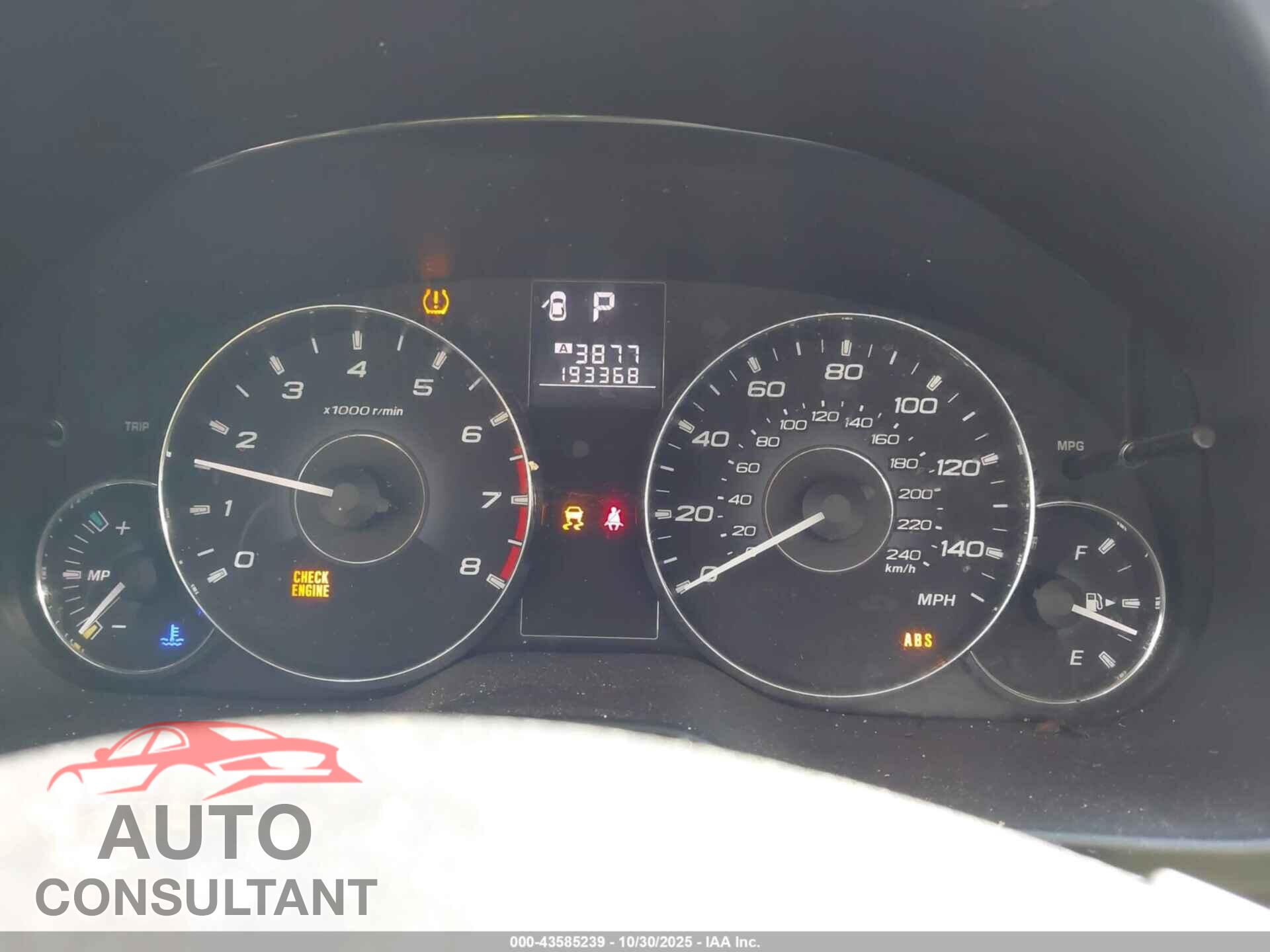 SUBARU OUTBACK 2012 - 4S4BRCKC3C3211599