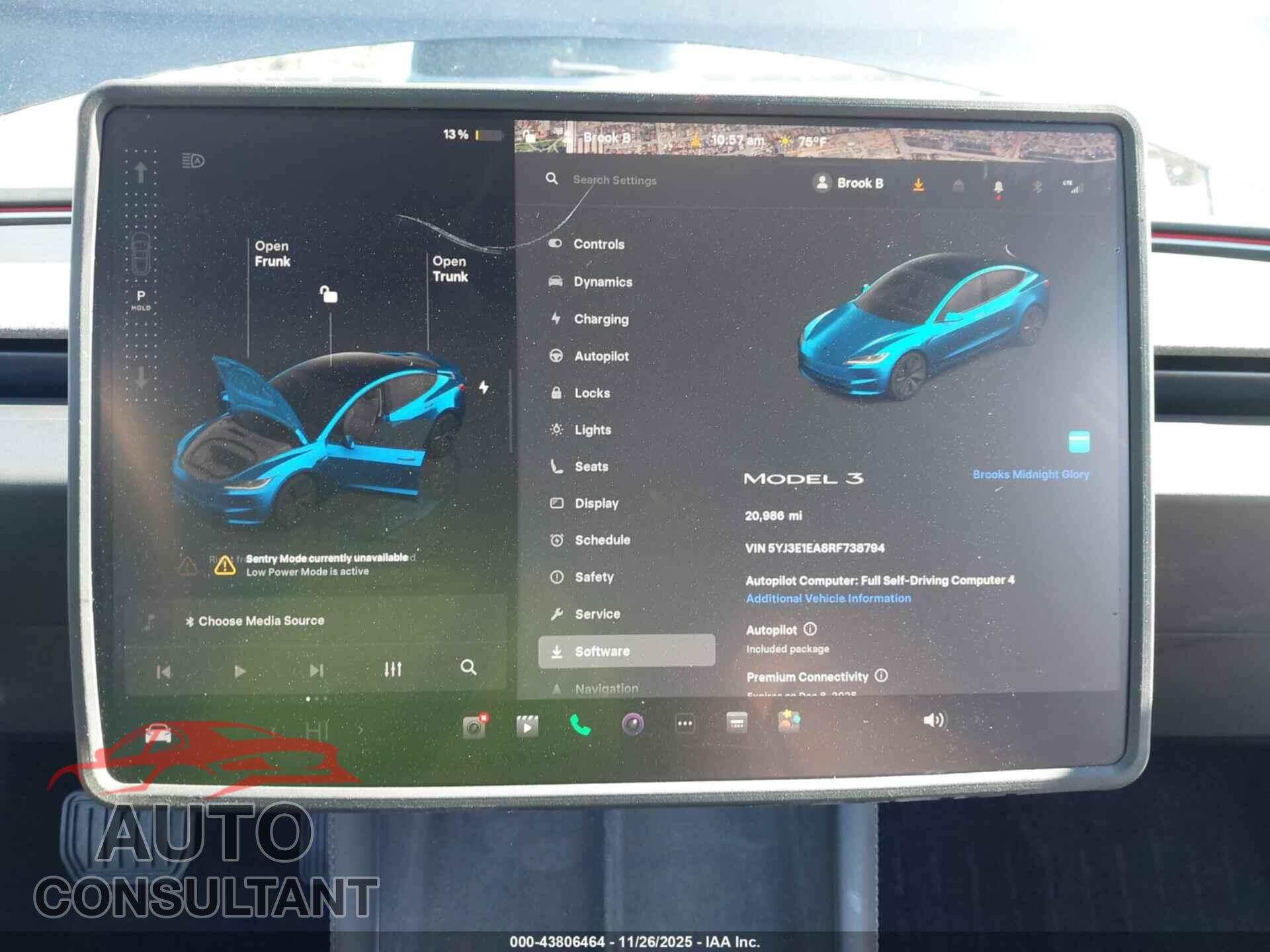 TESLA MODEL 3 2024 - 5YJ3E1EA8RF738794