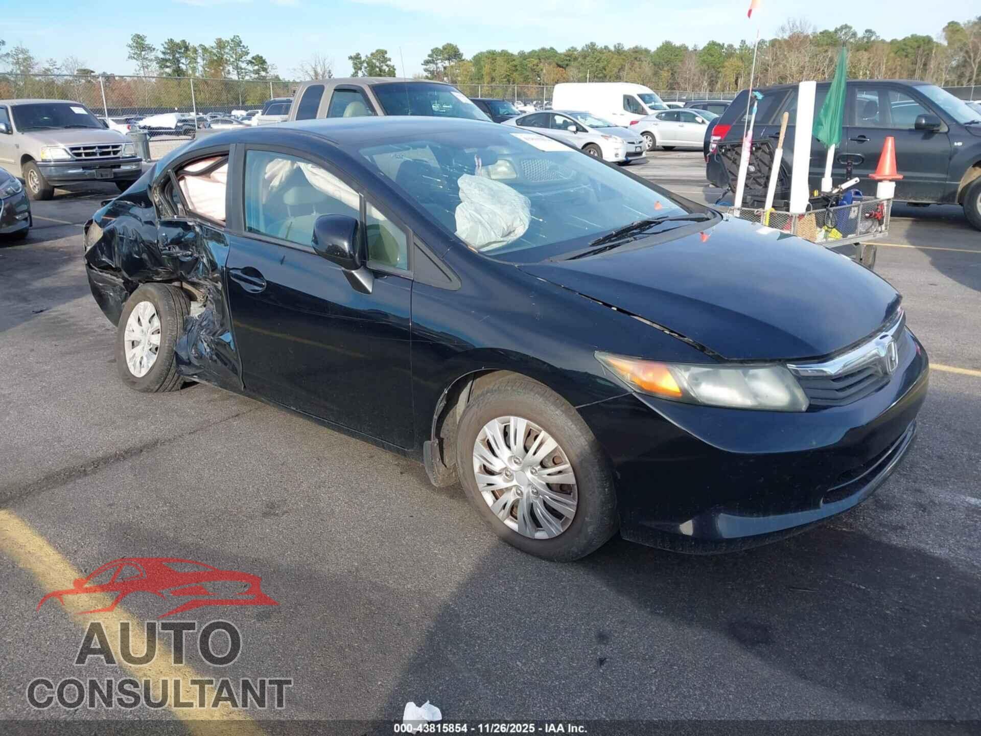HONDA CIVIC 2012 - 19XFB2F56CE107259