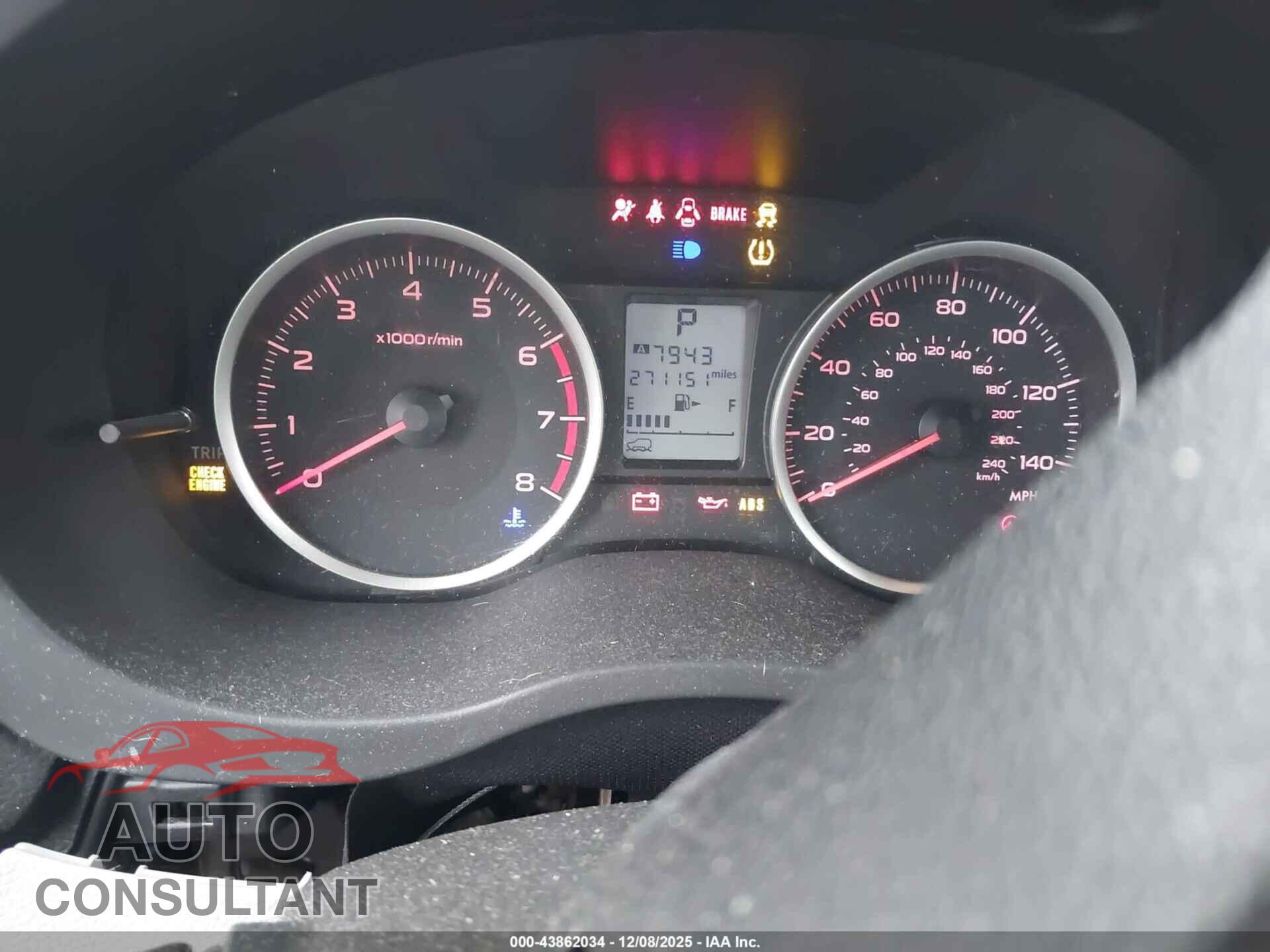 SUBARU FORESTER 2017 - JF2SJAEC2HH433333