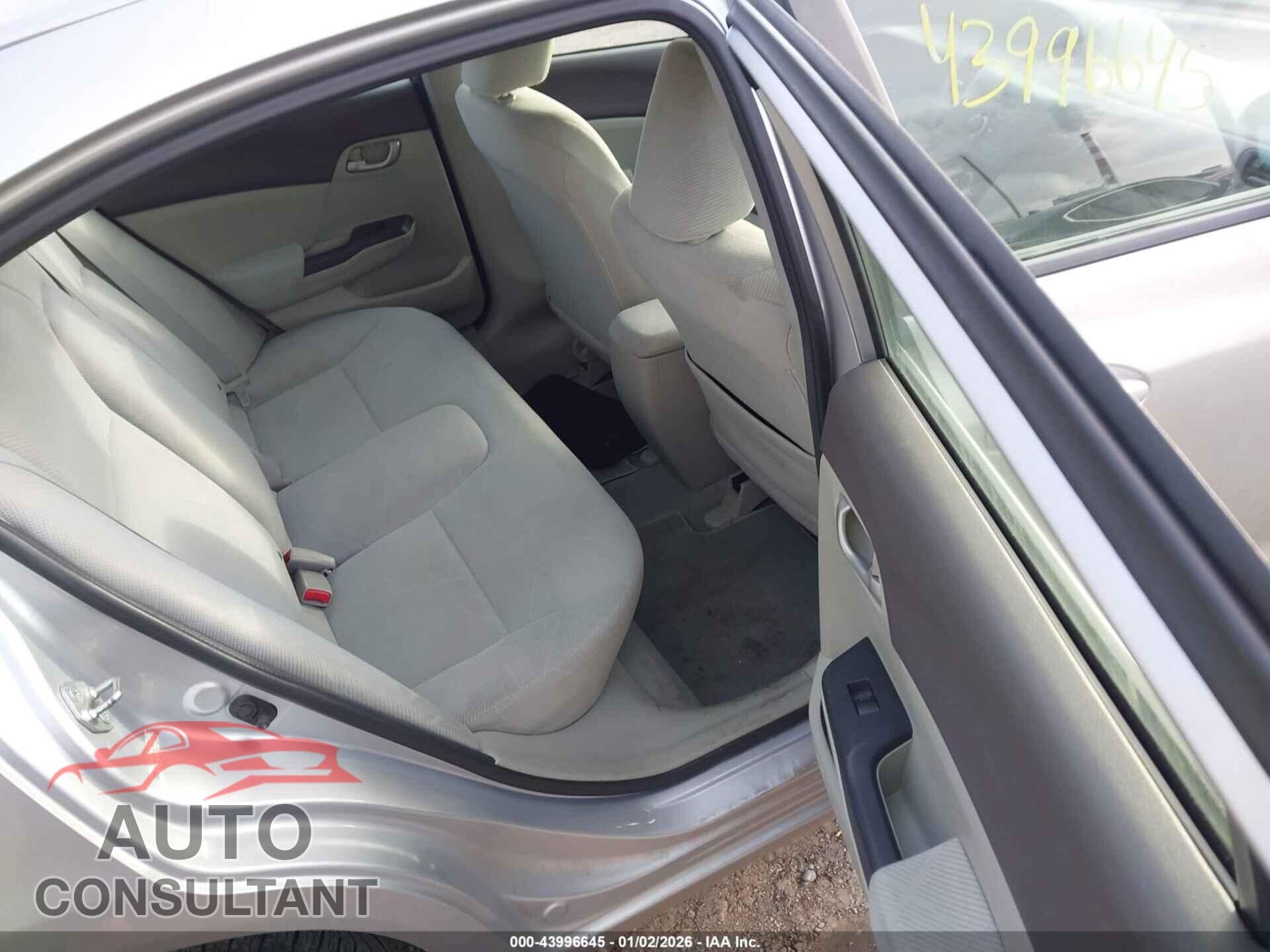 HONDA CIVIC 2012 - 19XFB2F57CE091735