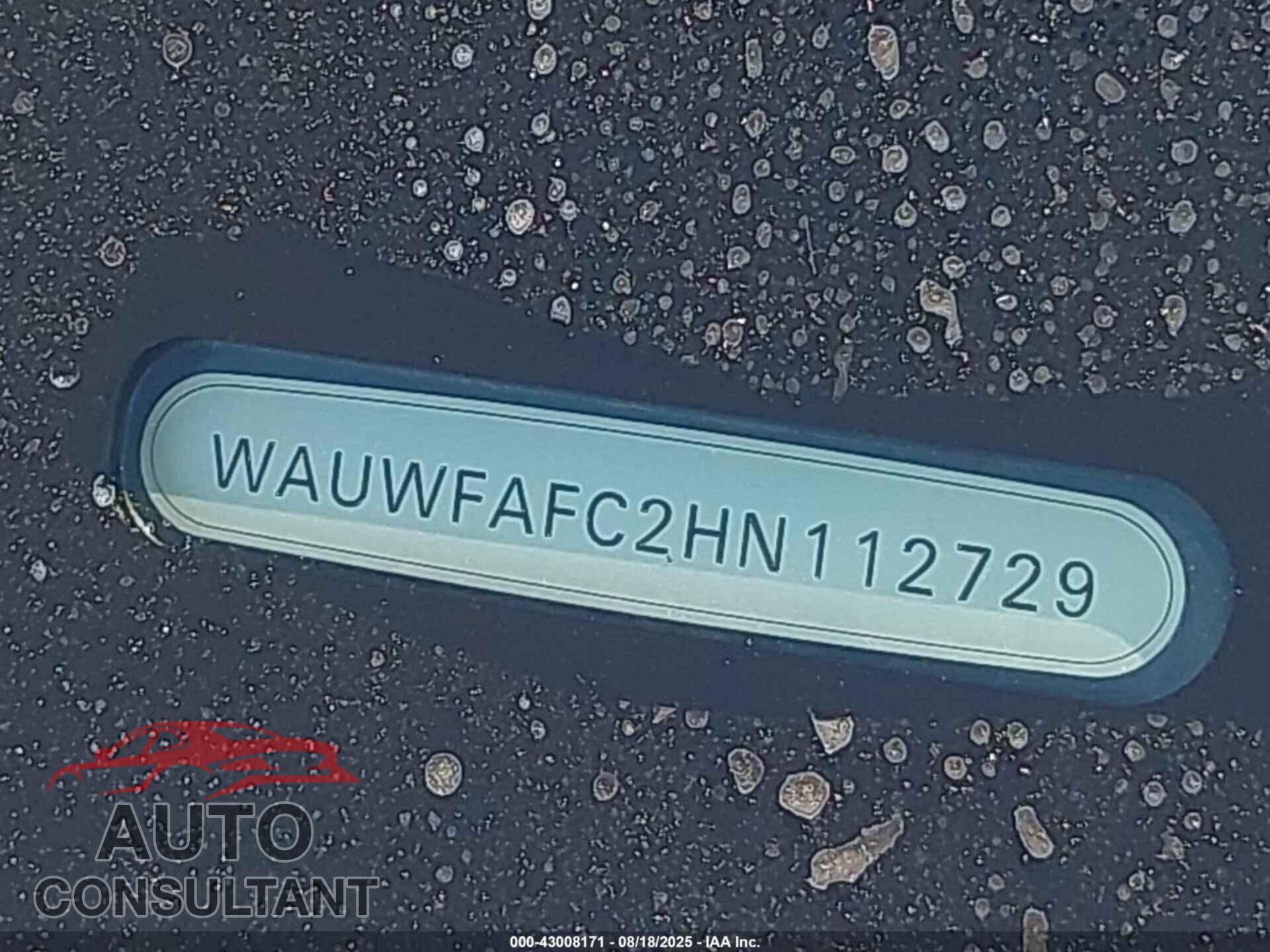 AUDI S7 2017 - WAUWFAFC2HN112729