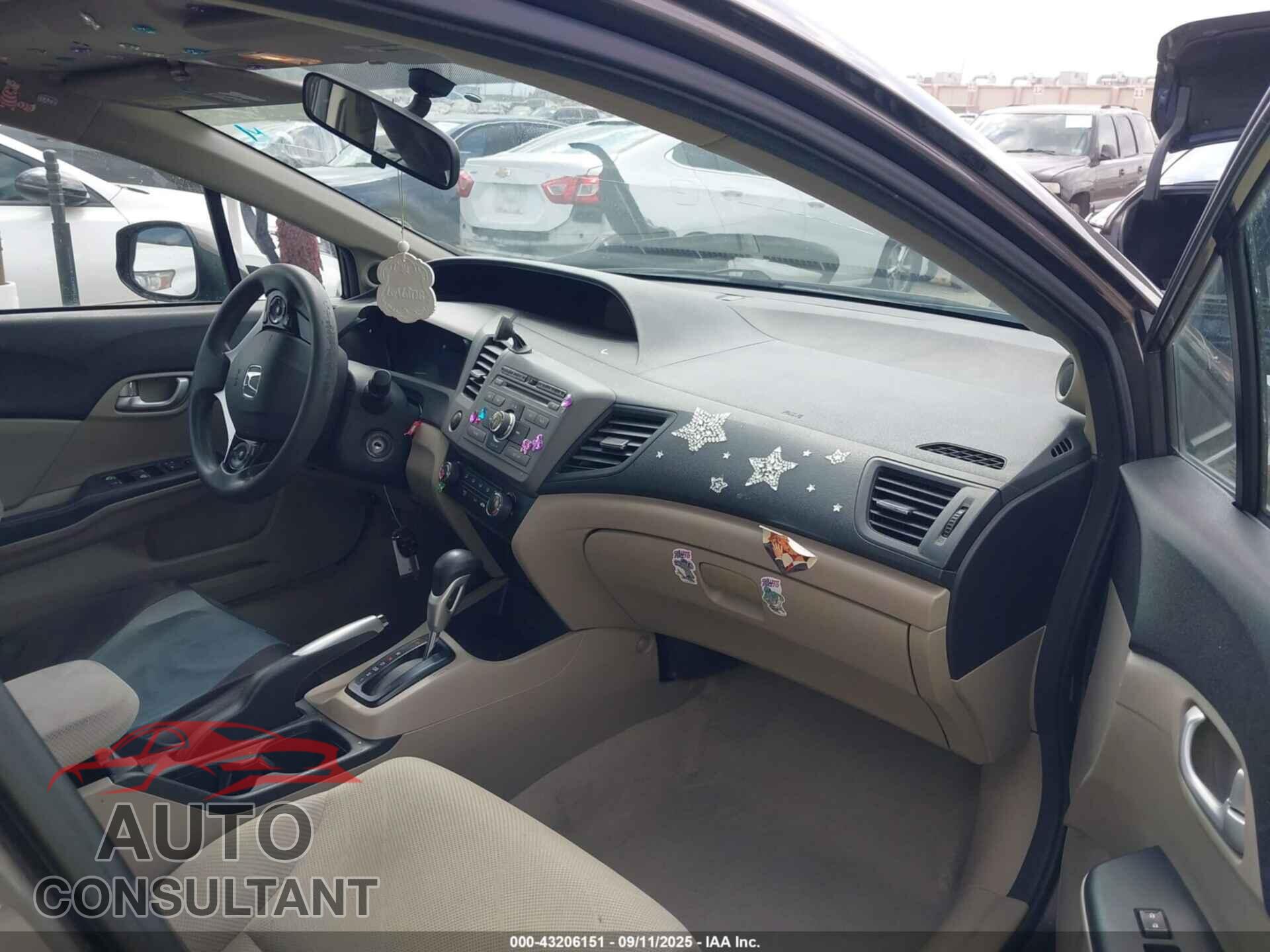 HONDA CIVIC 2012 - 19XFB2F8XCE300802