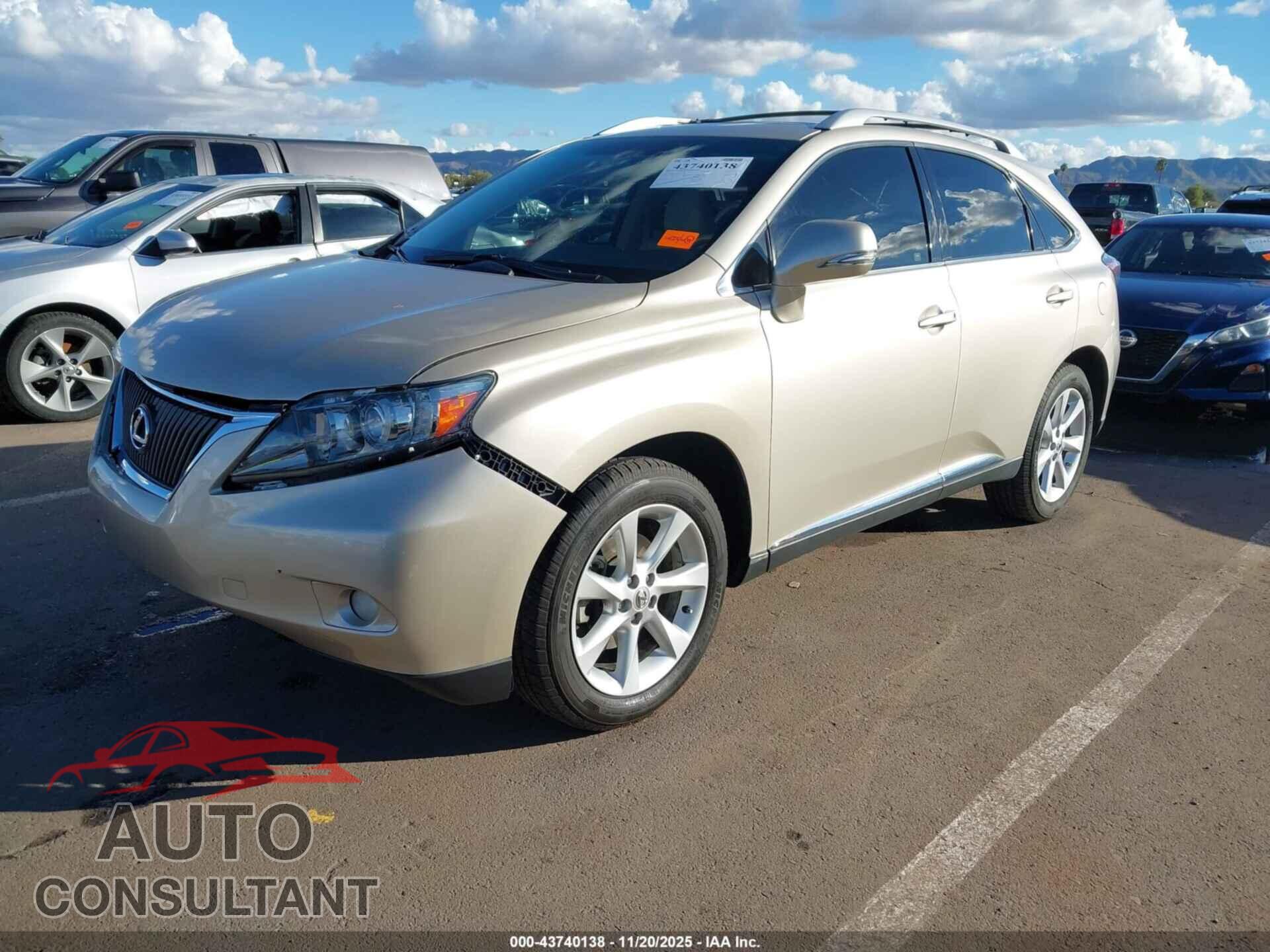 LEXUS RX 350 2011 - 2T2BK1BA8BC113956