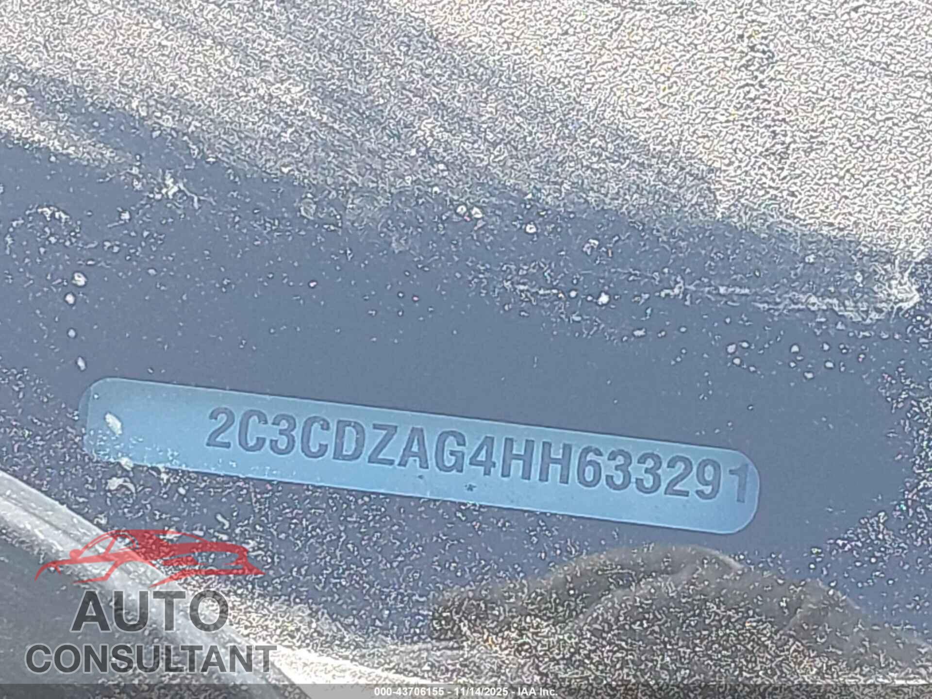 DODGE CHALLENGER 2017 - 2C3CDZAG4HH633291