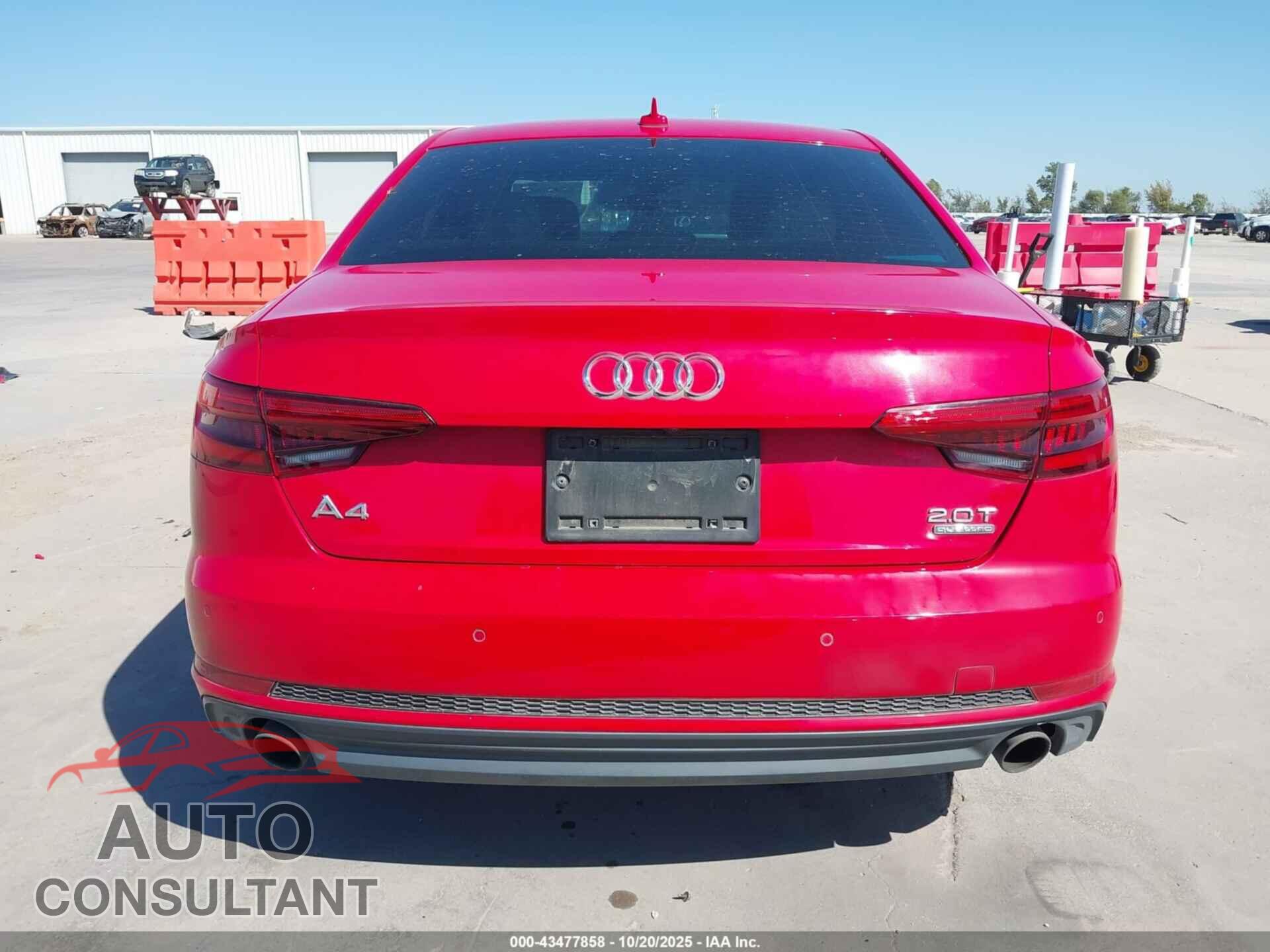 AUDI A4 2017 - WAUENAF46HN012639