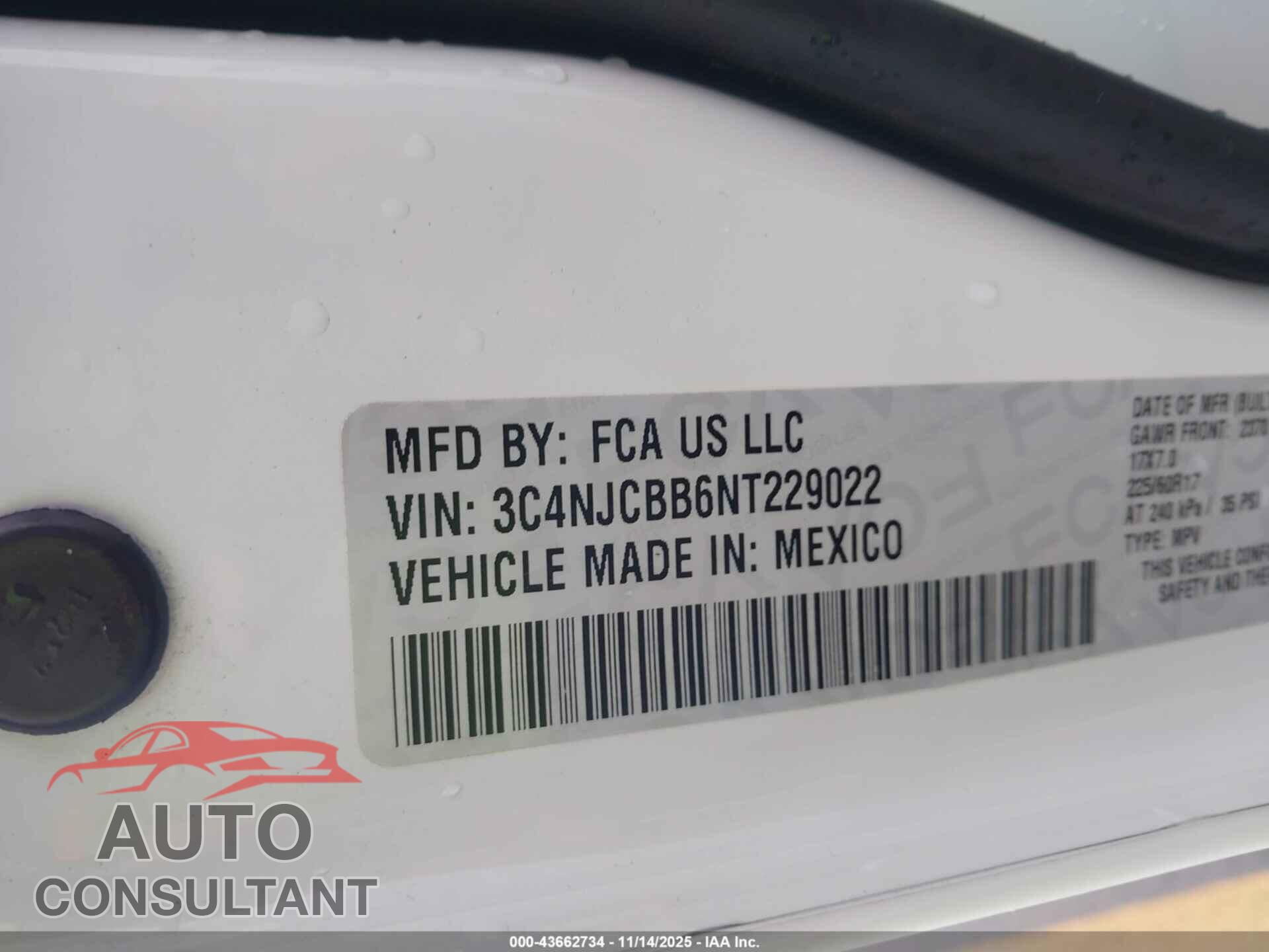 JEEP COMPASS 2022 - 3C4NJCBB6NT229022