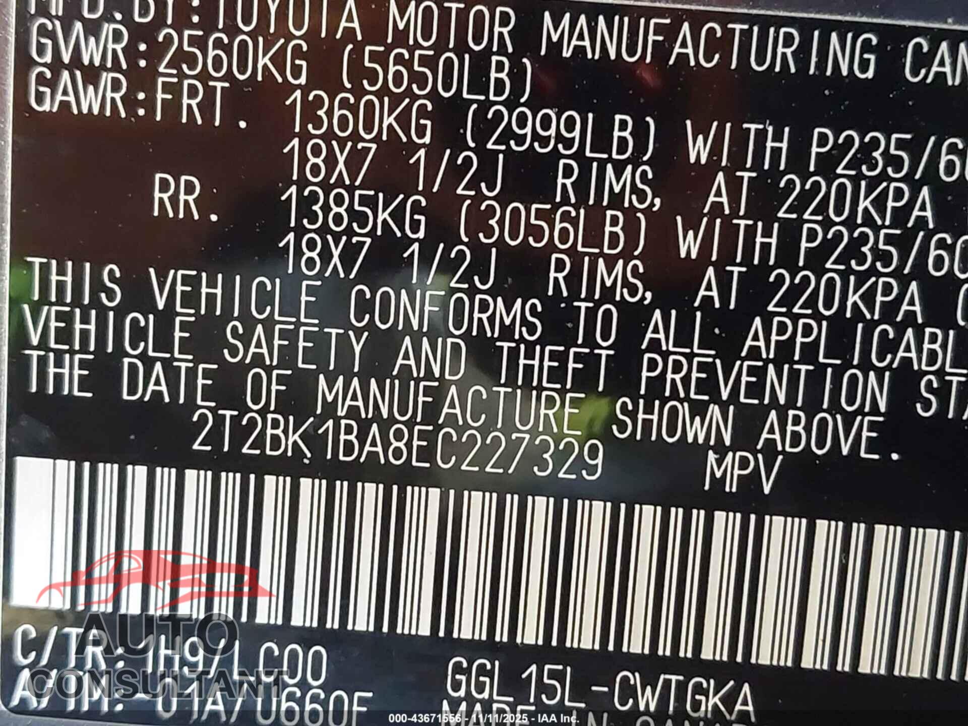LEXUS RX 350 2014 - 2T2BK1BA8EC227329