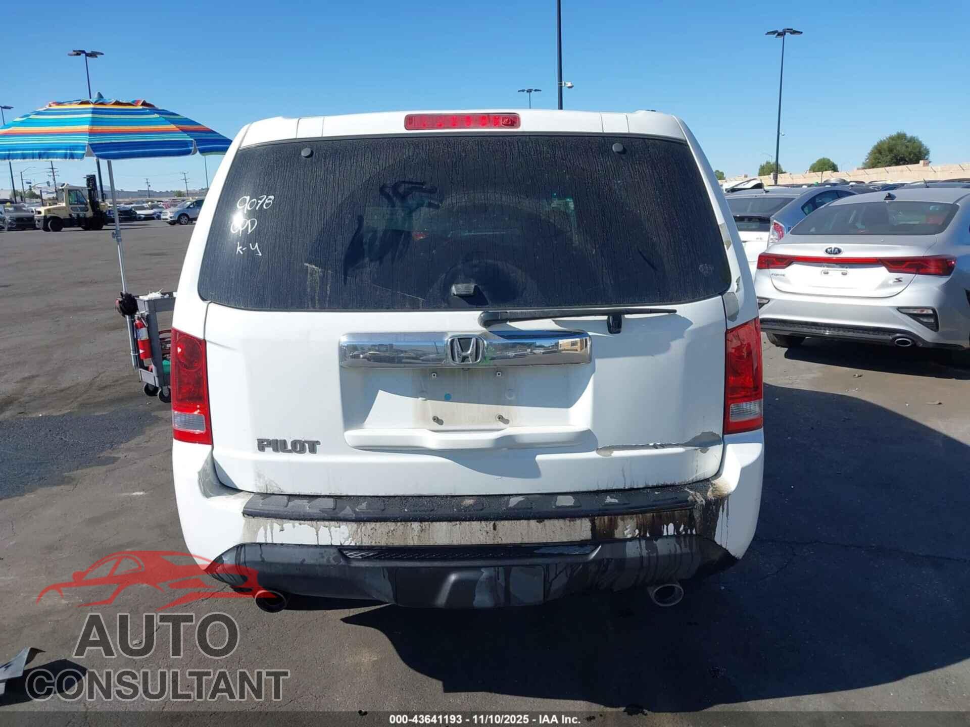 HONDA PILOT 2013 - 5FNYF3H5XDB033100