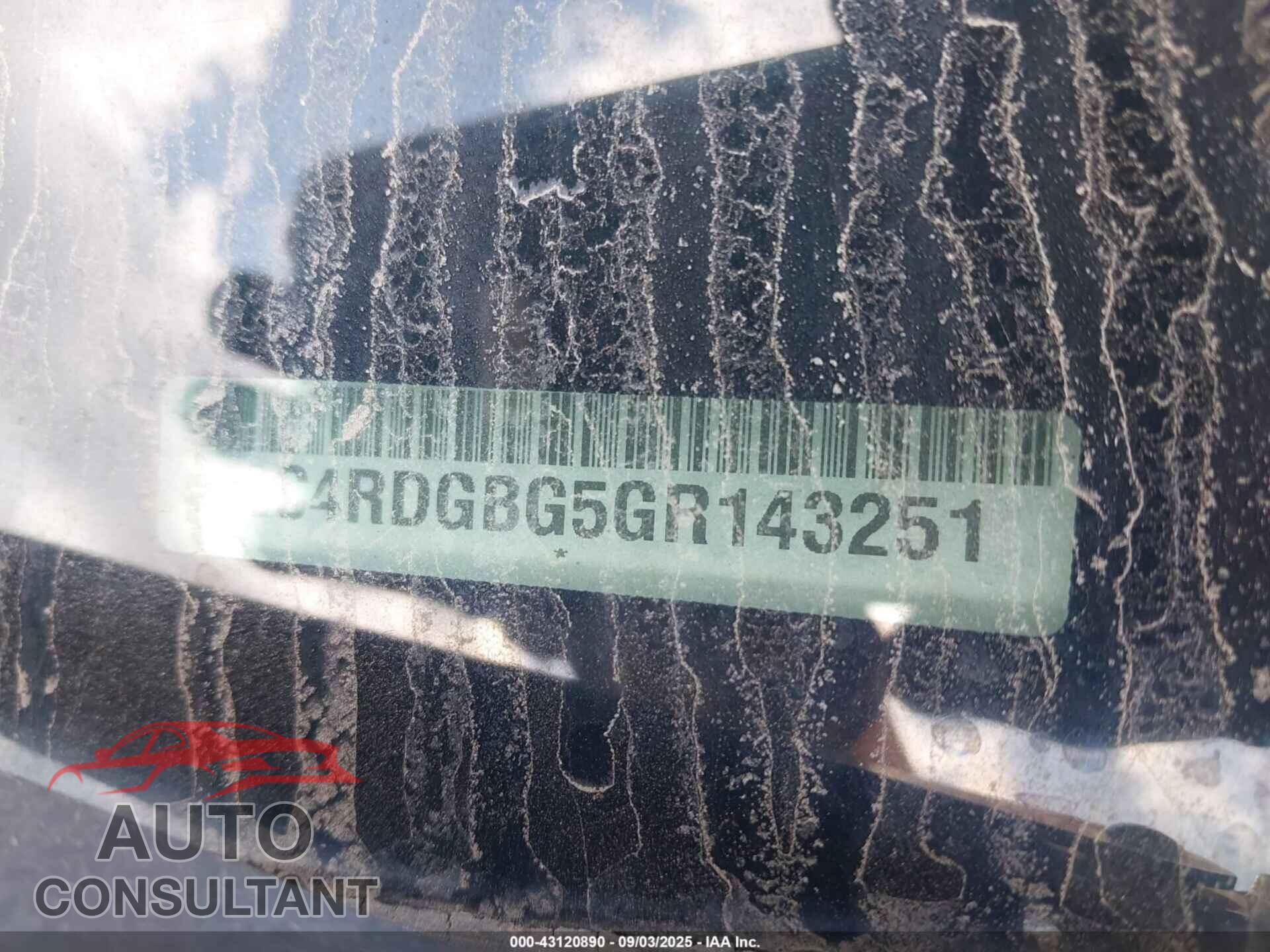 DODGE GRAND CARAVAN 2016 - 2C4RDGBG5GR143251