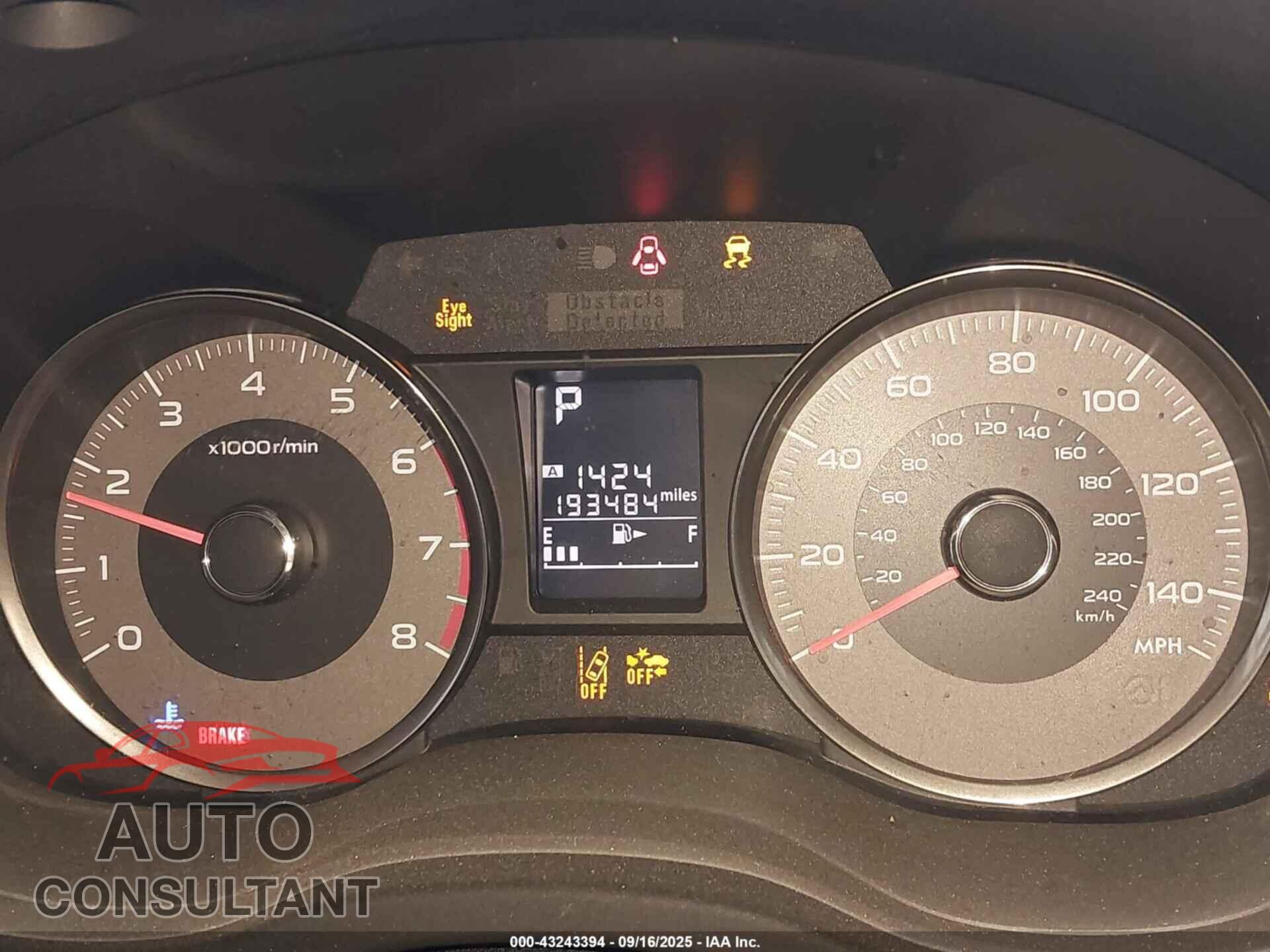 SUBARU FORESTER 2015 - JF2SJAFC5FH540419