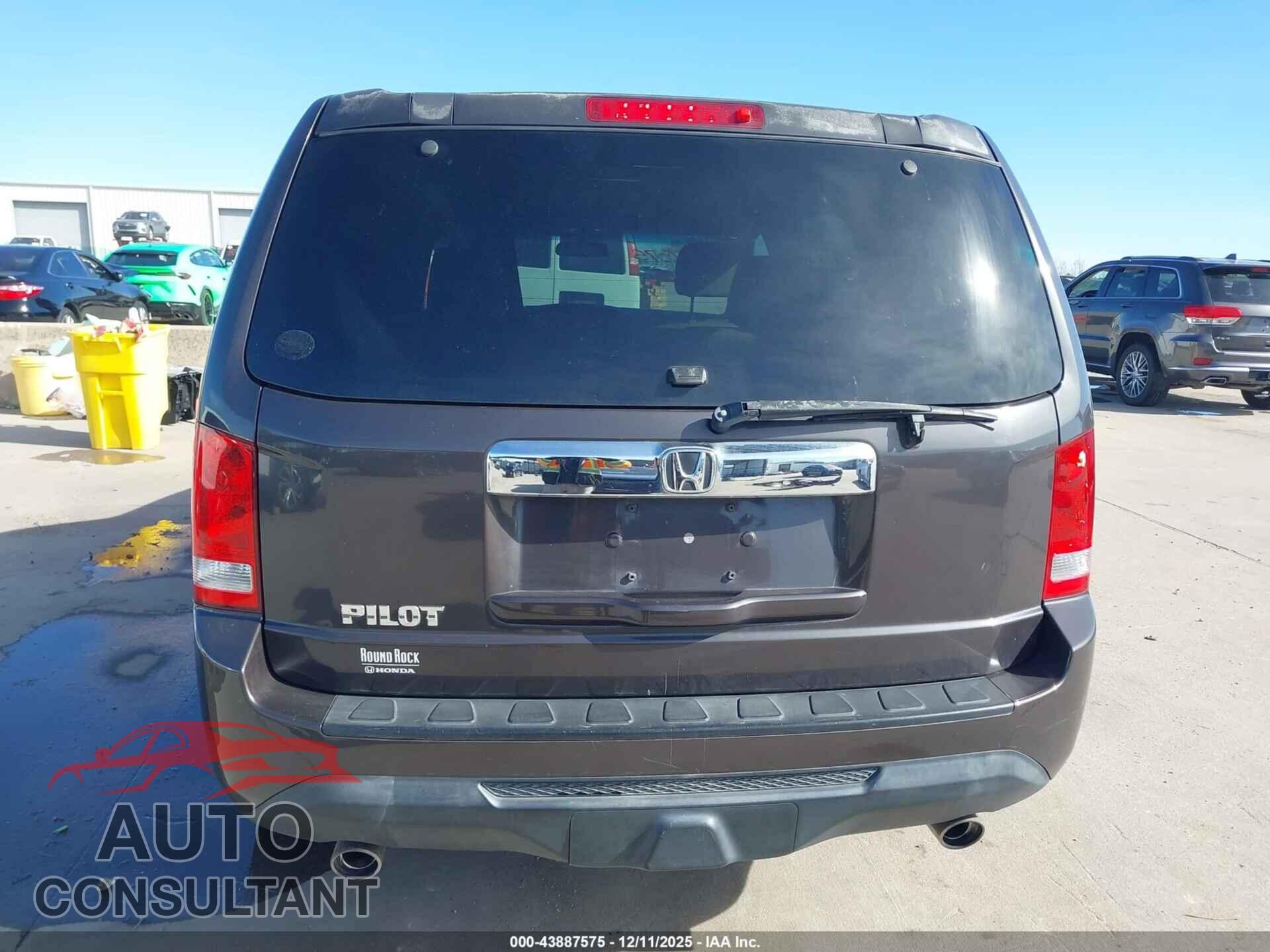 HONDA PILOT 2012 - 5FNYF3H46CB031267