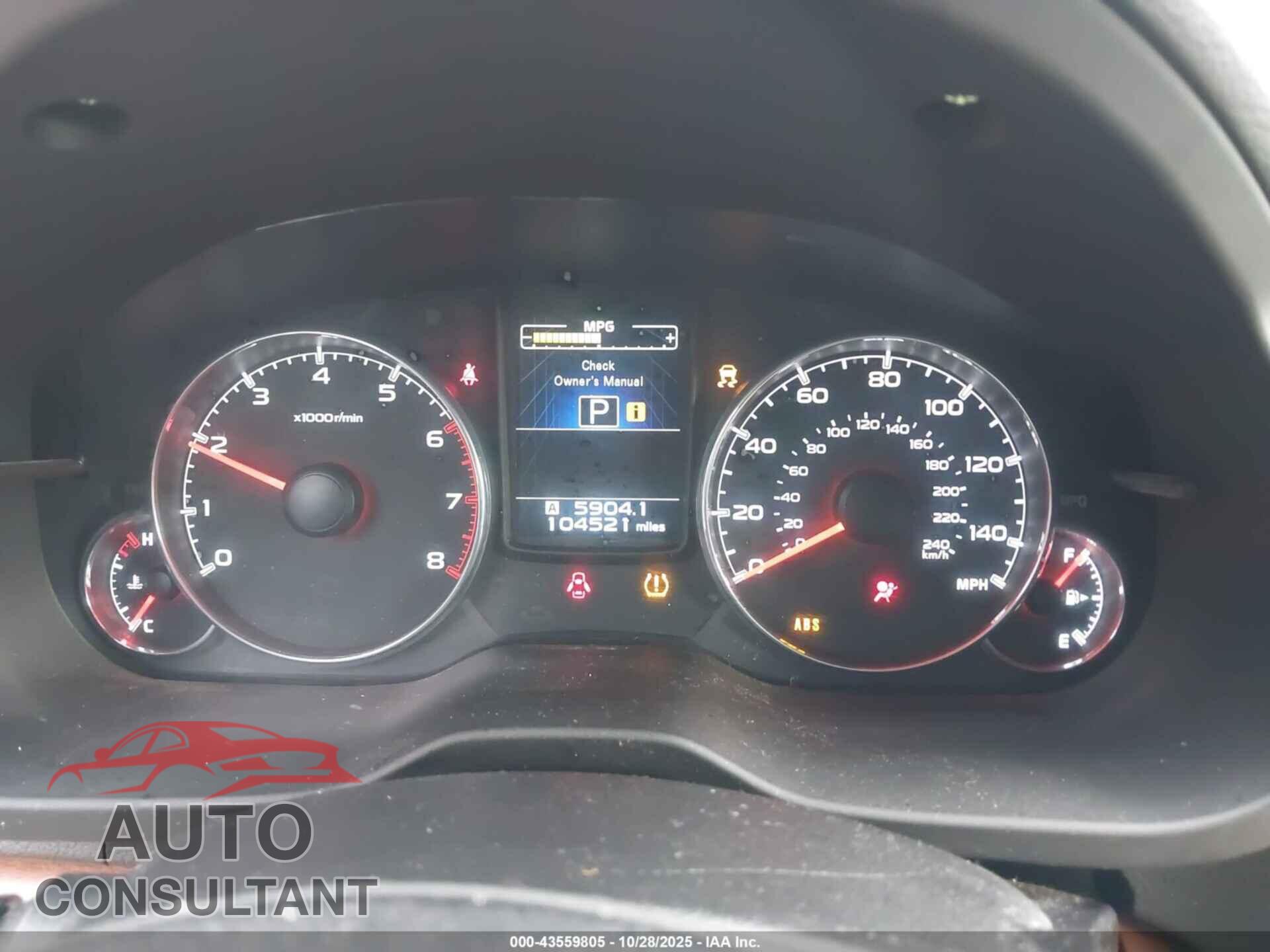 SUBARU OUTBACK 2014 - 4S4BRBLC6E3281190