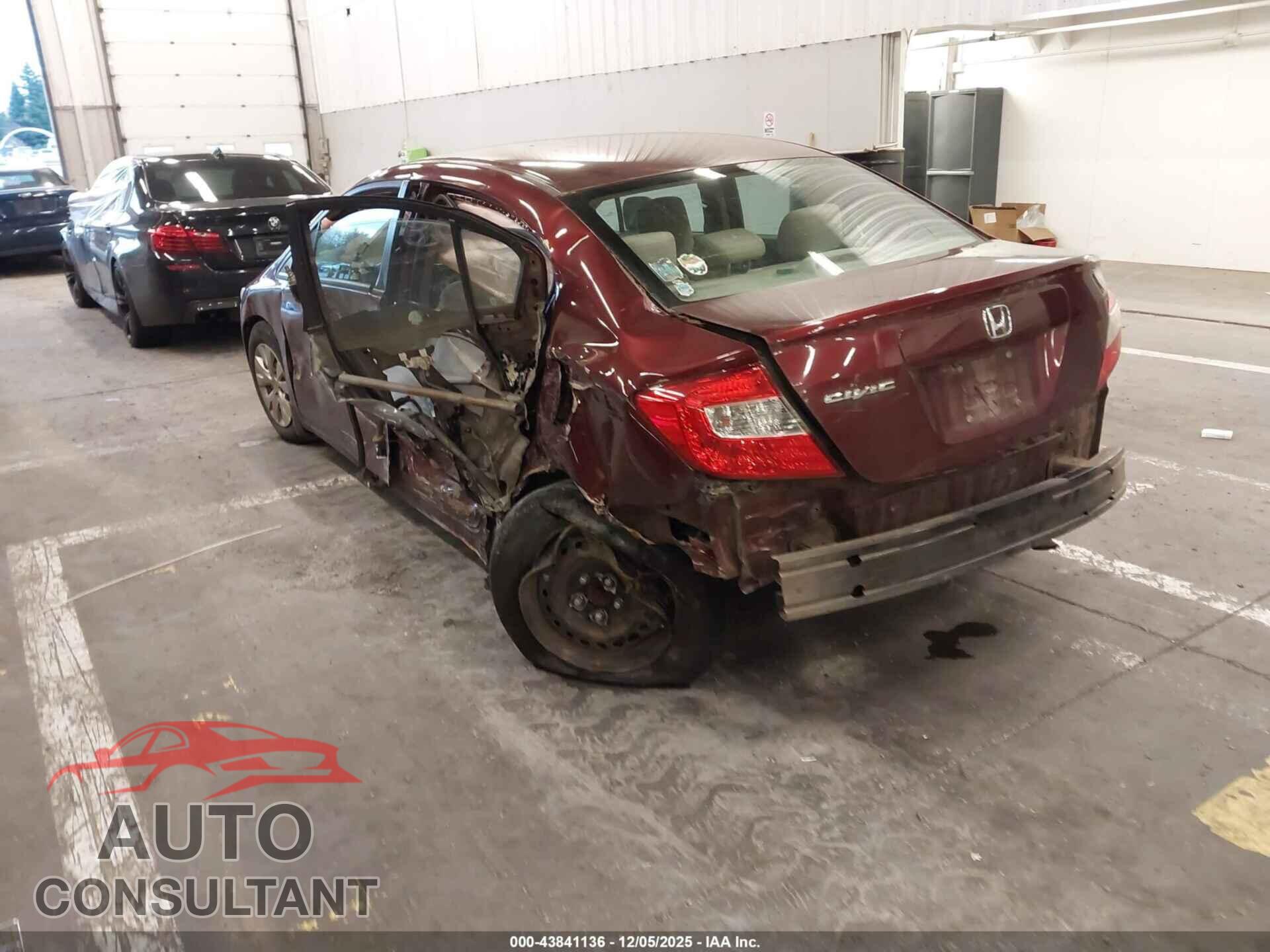 HONDA CIVIC 2012 - 19XFB2F59CE356266