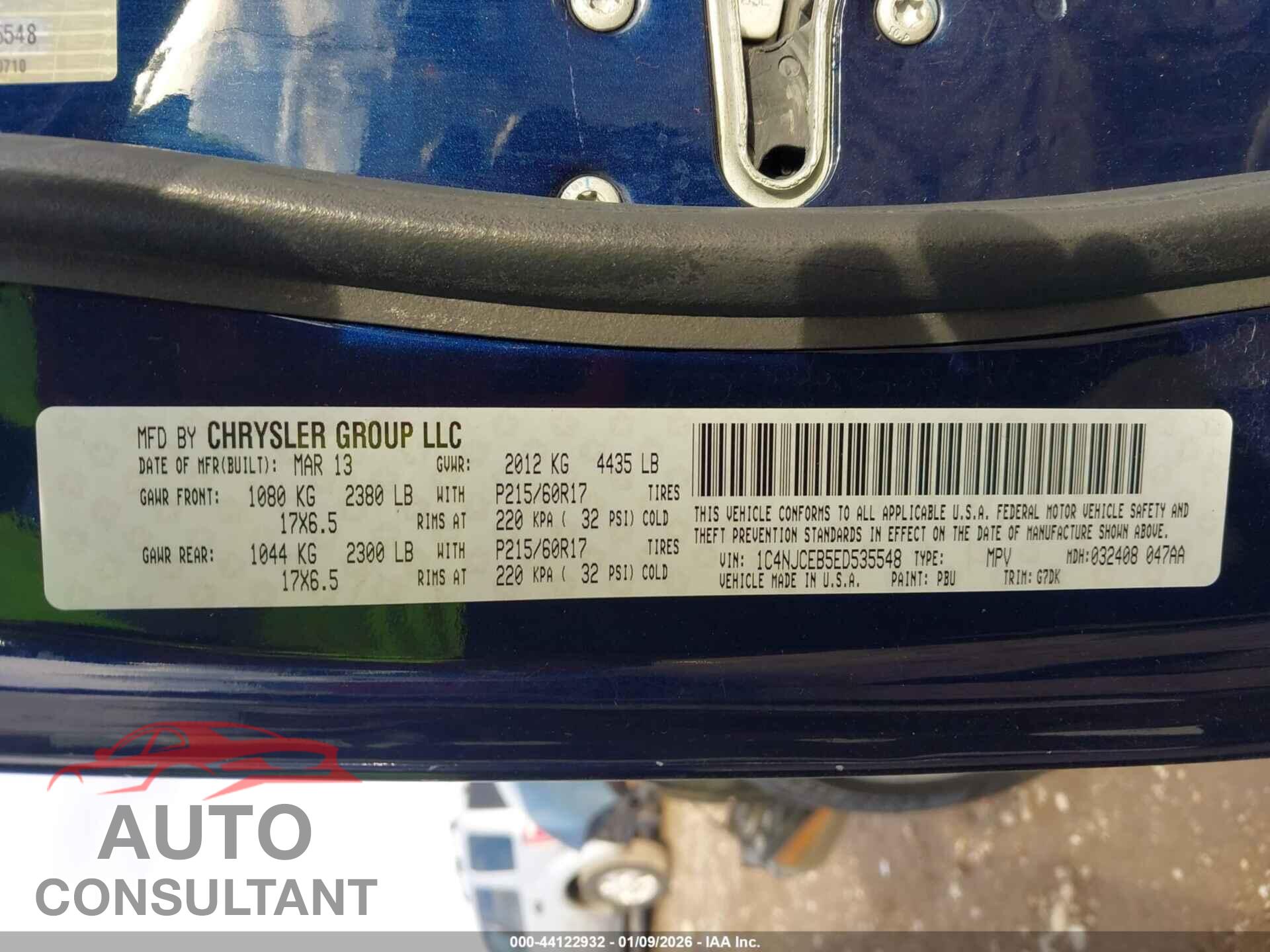 JEEP COMPASS 2014 - 1C4NJCEB5ED535548