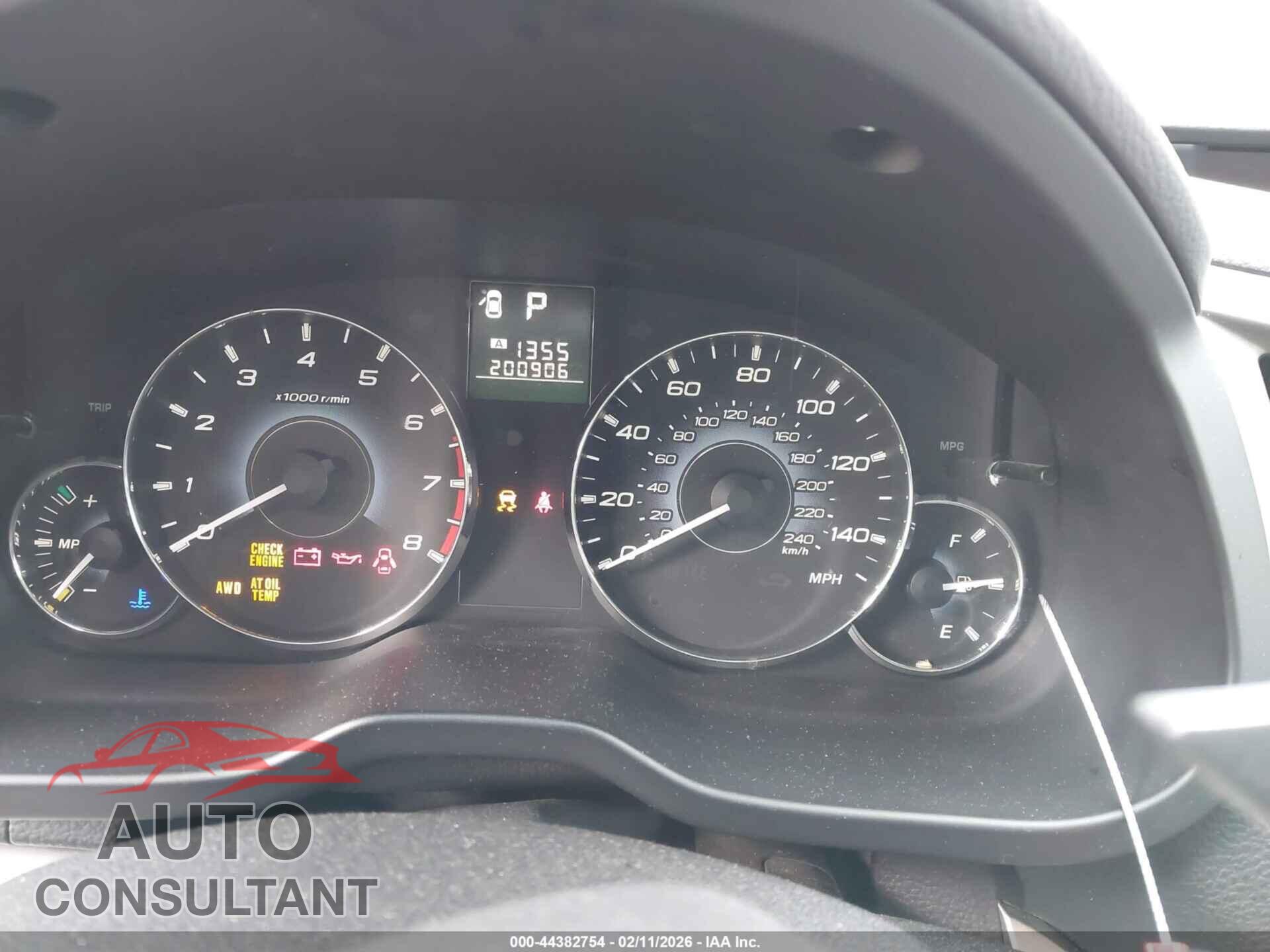 SUBARU OUTBACK 2010 - 4S4BRCCC8A3343785