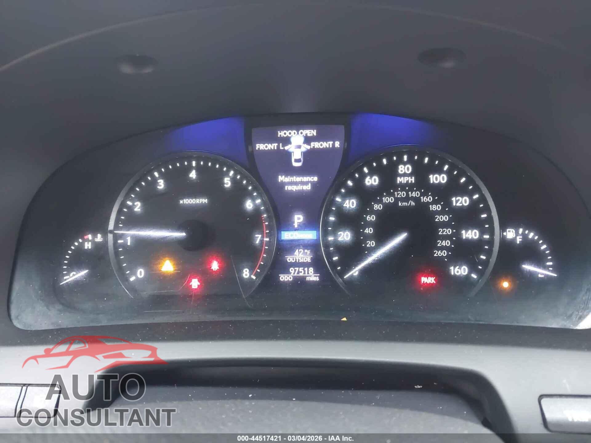 LEXUS LS 460 2013 - JTHCL5EF5D5017916