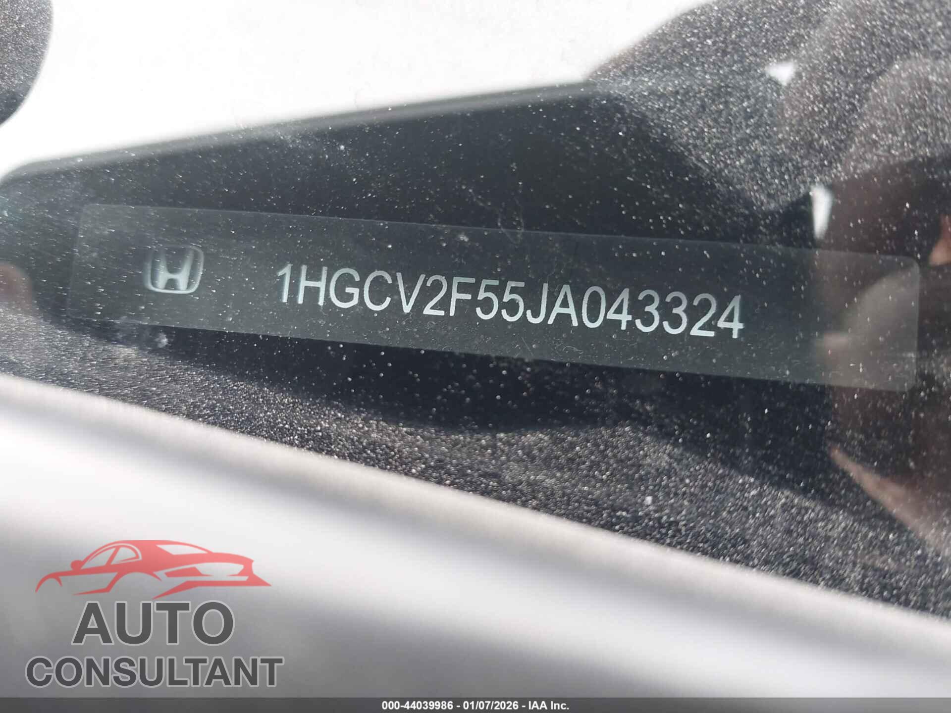 HONDA ACCORD 2018 - 1HGCV2F55JA043324