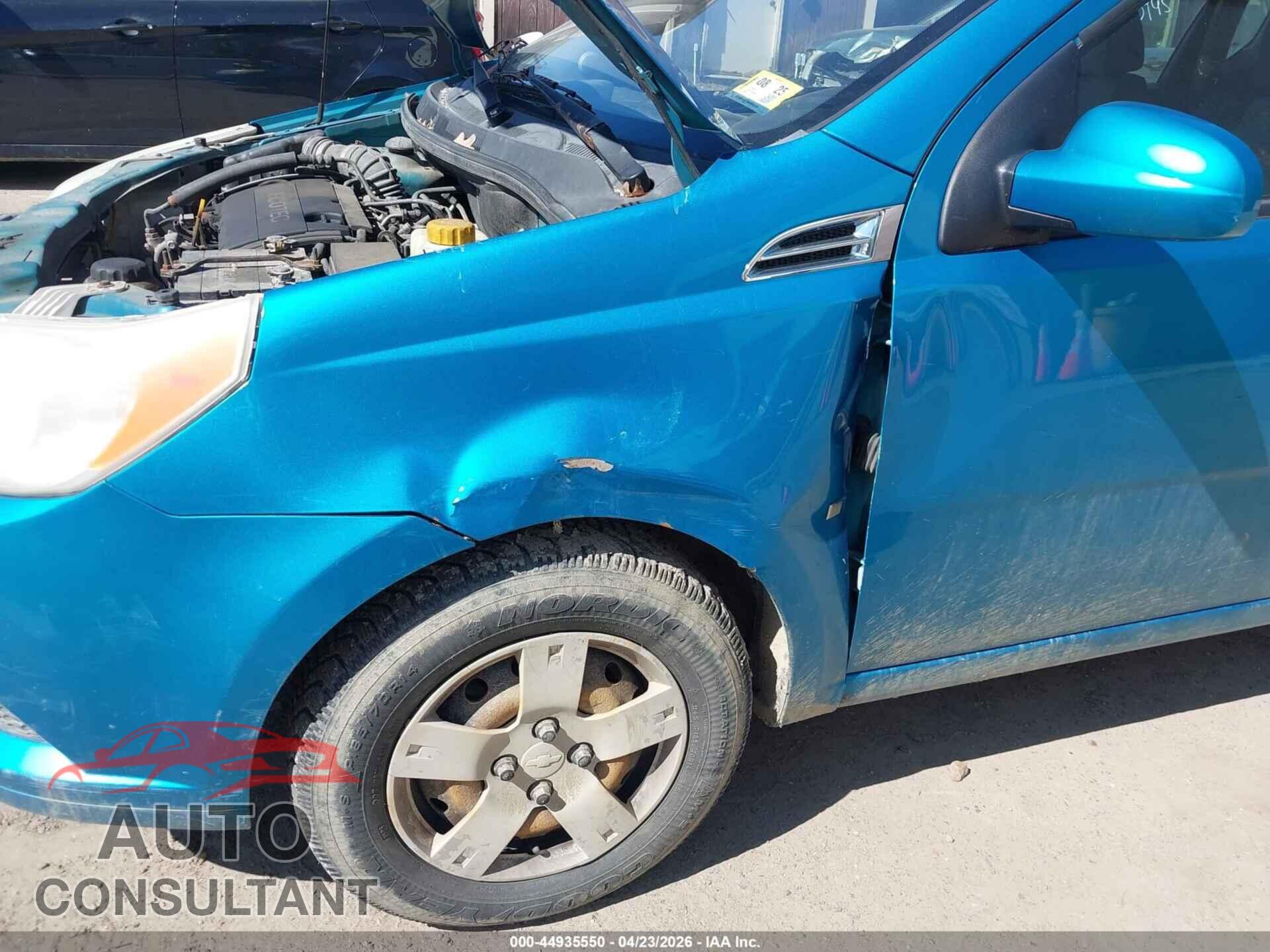 CHEVROLET AVEO 2009 - KL1TD66E99B610625