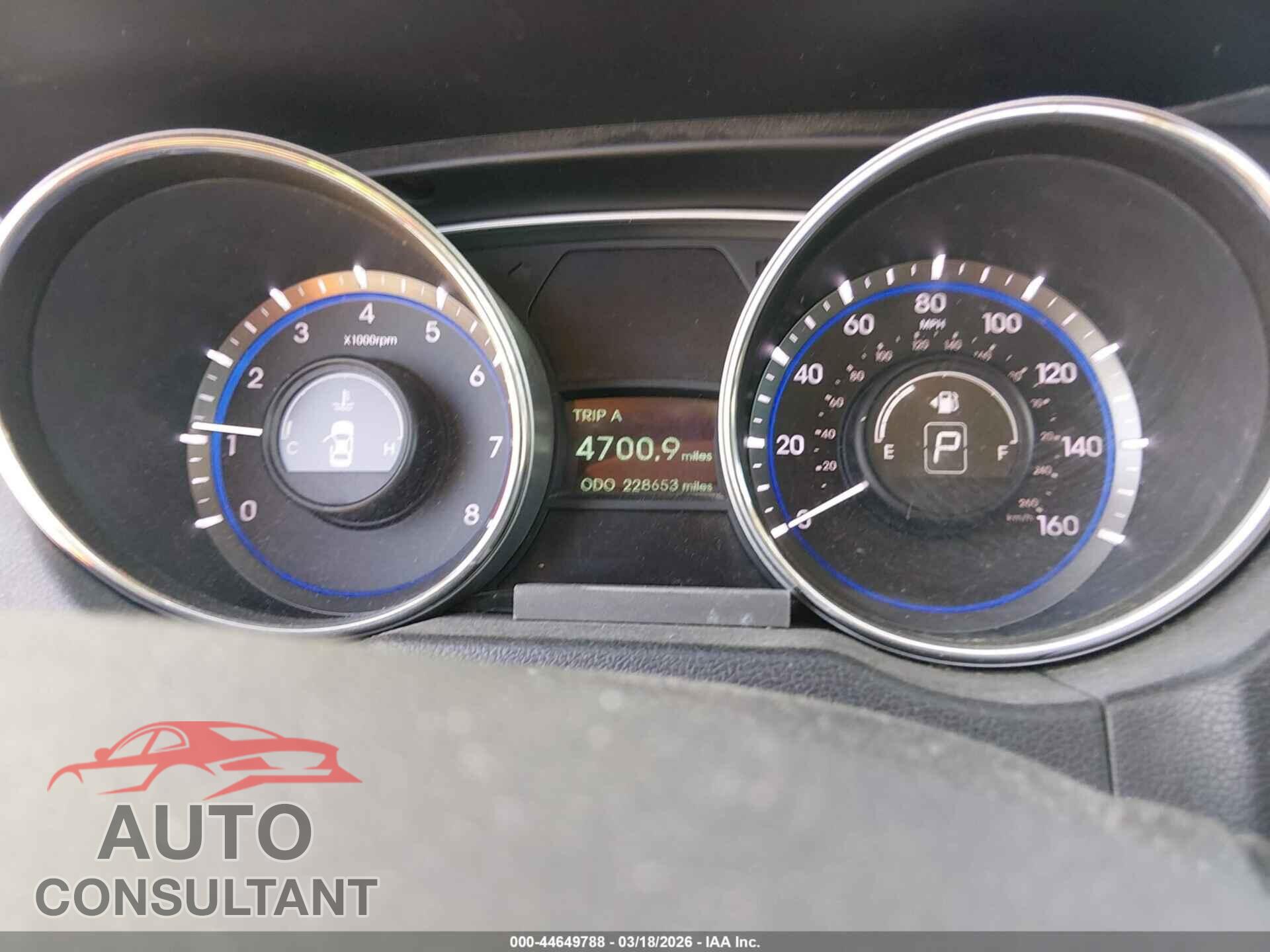HYUNDAI SONATA 2013 - 5NPEB4AC0DH782003