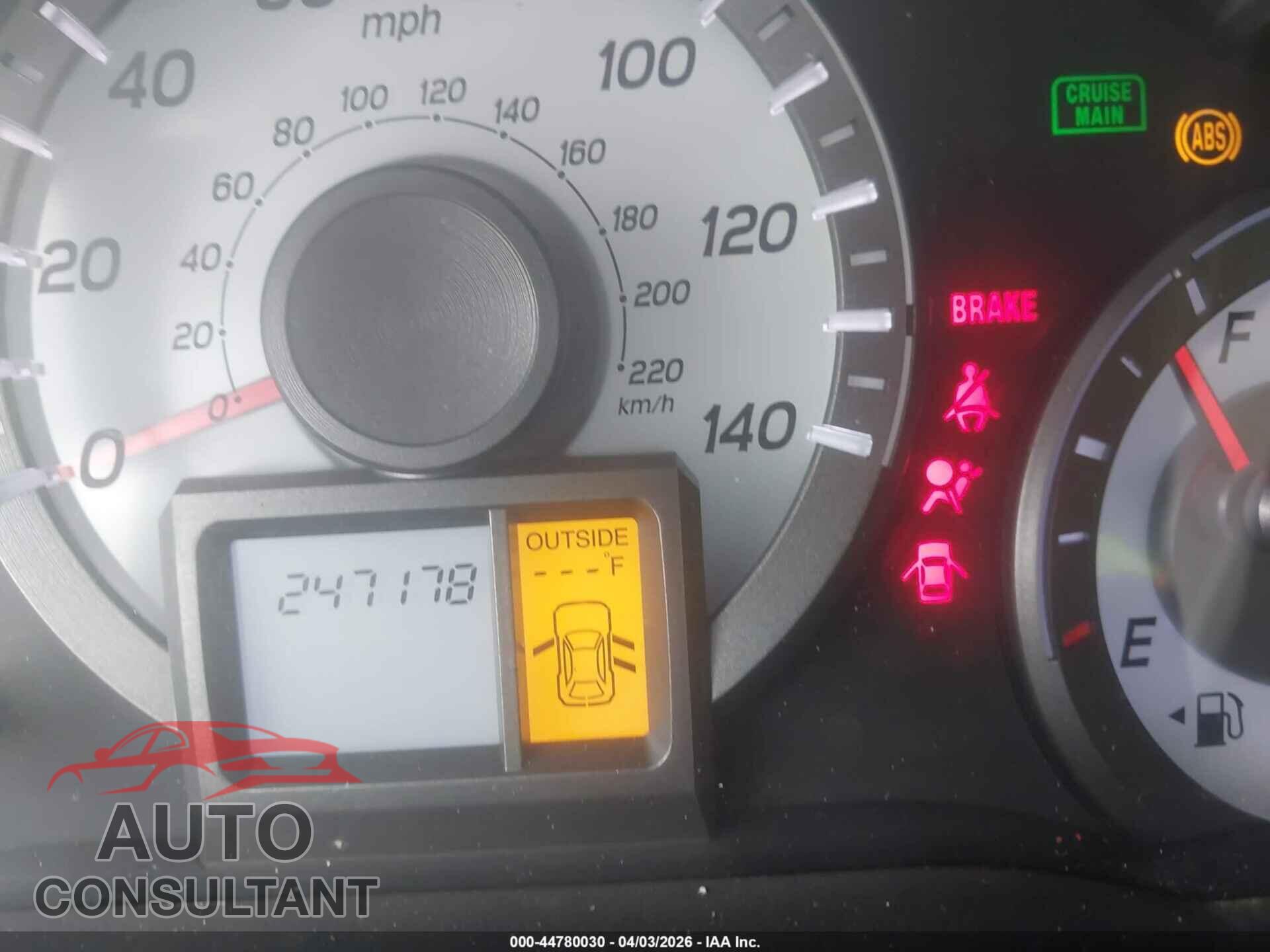 HONDA PILOT 2012 - 5FNYF3H47CB043413