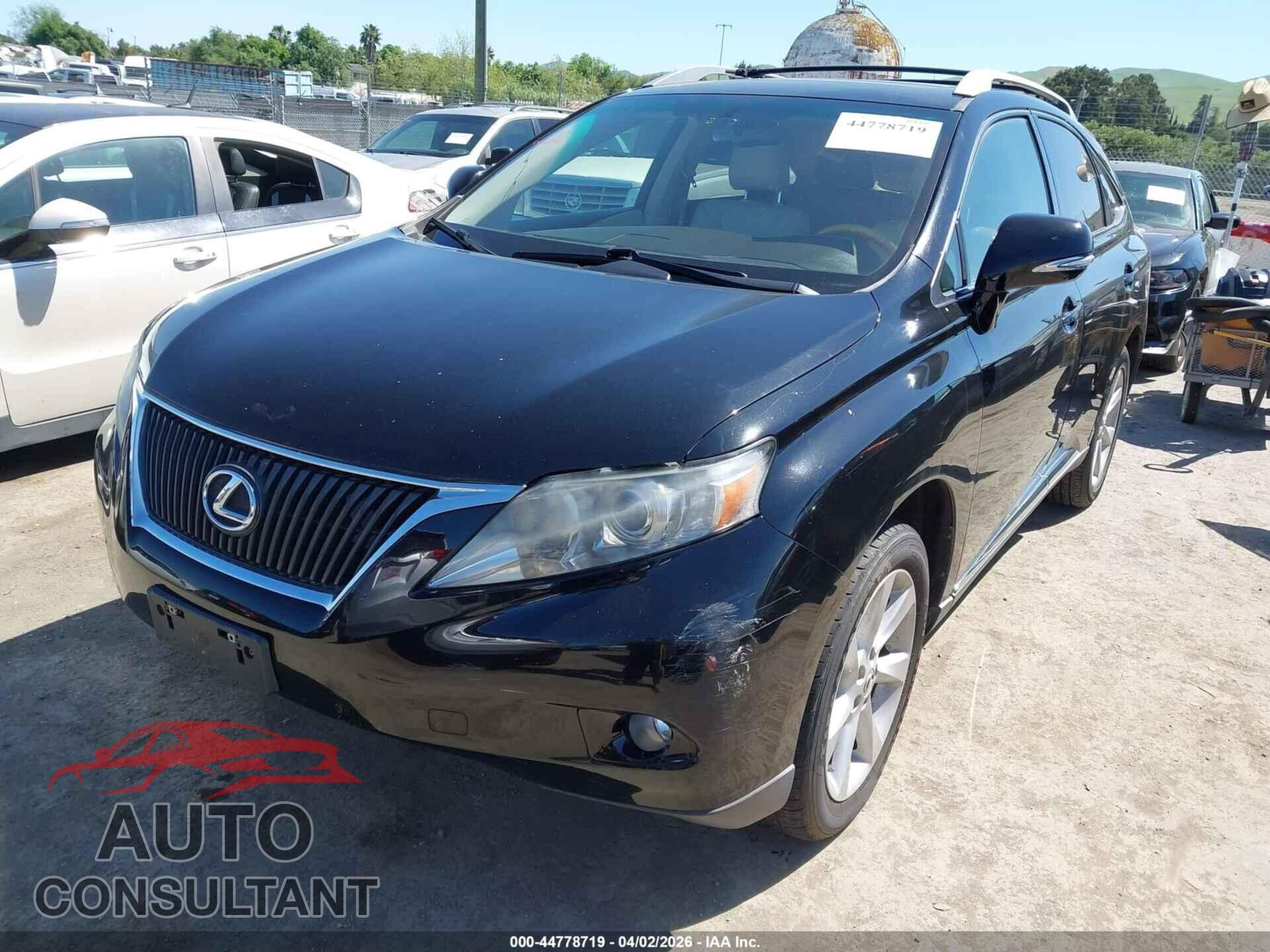 LEXUS RX 350 2012 - 2T2BK1BA5CC146852