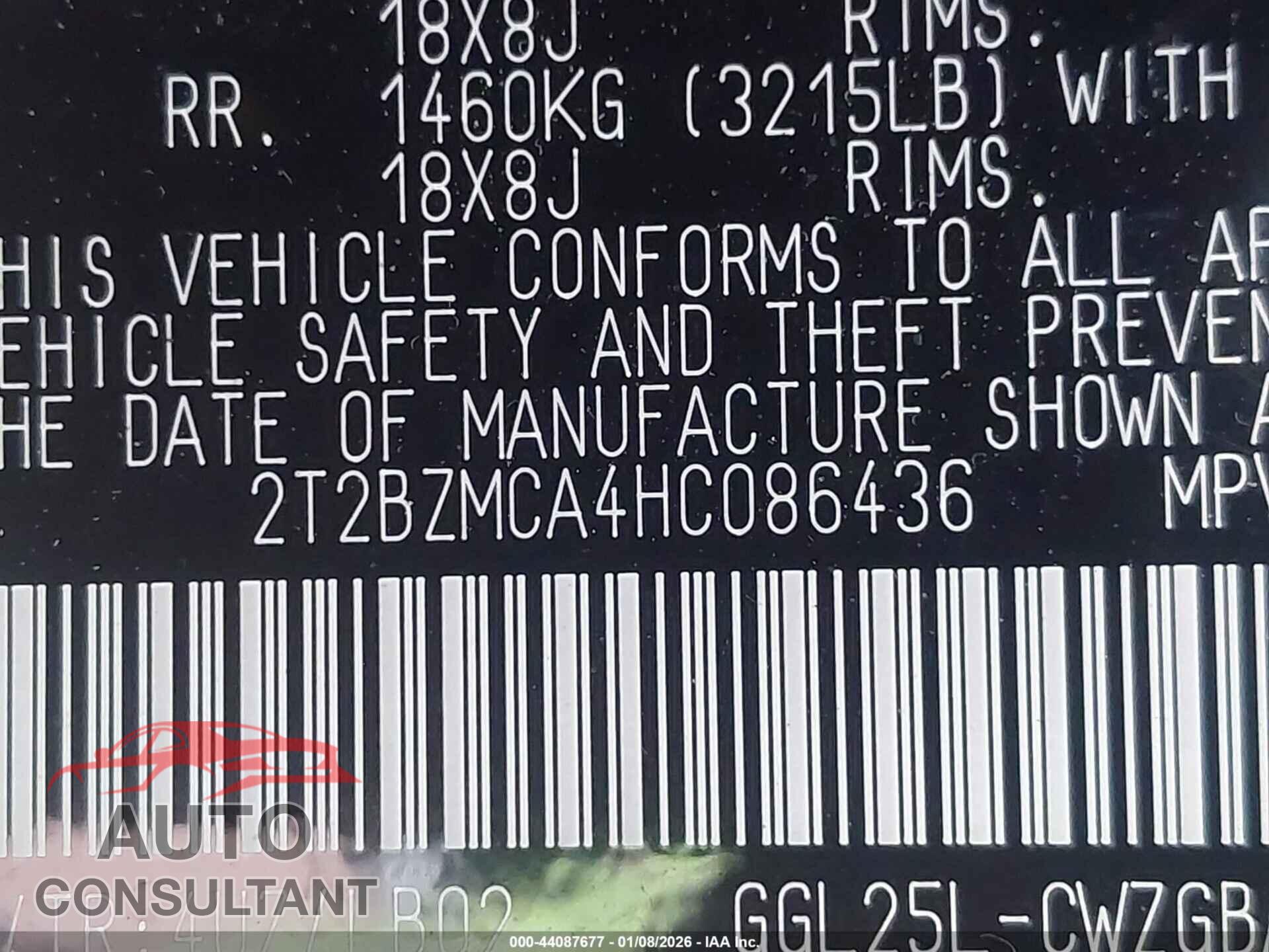 LEXUS RX 350 2017 - 2T2BZMCA4HC086436