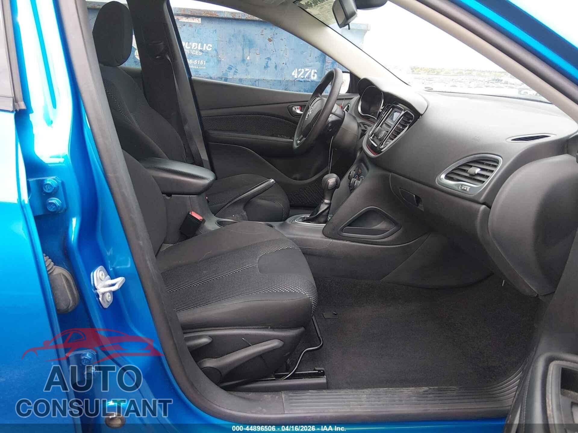 DODGE DART 2016 - 1C3CDFAA1GD728445