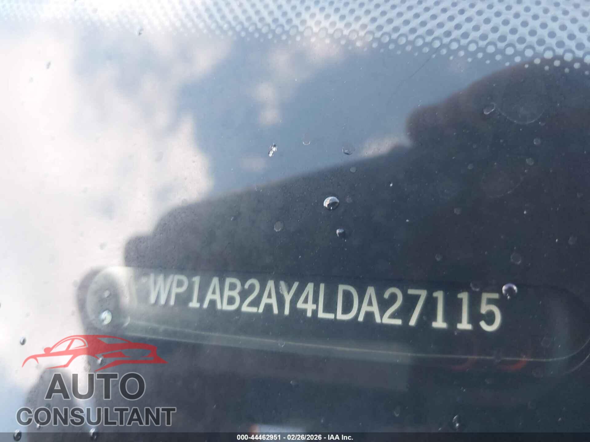 PORSCHE CAYENNE 2020 - WP1AB2AY4LDA27115