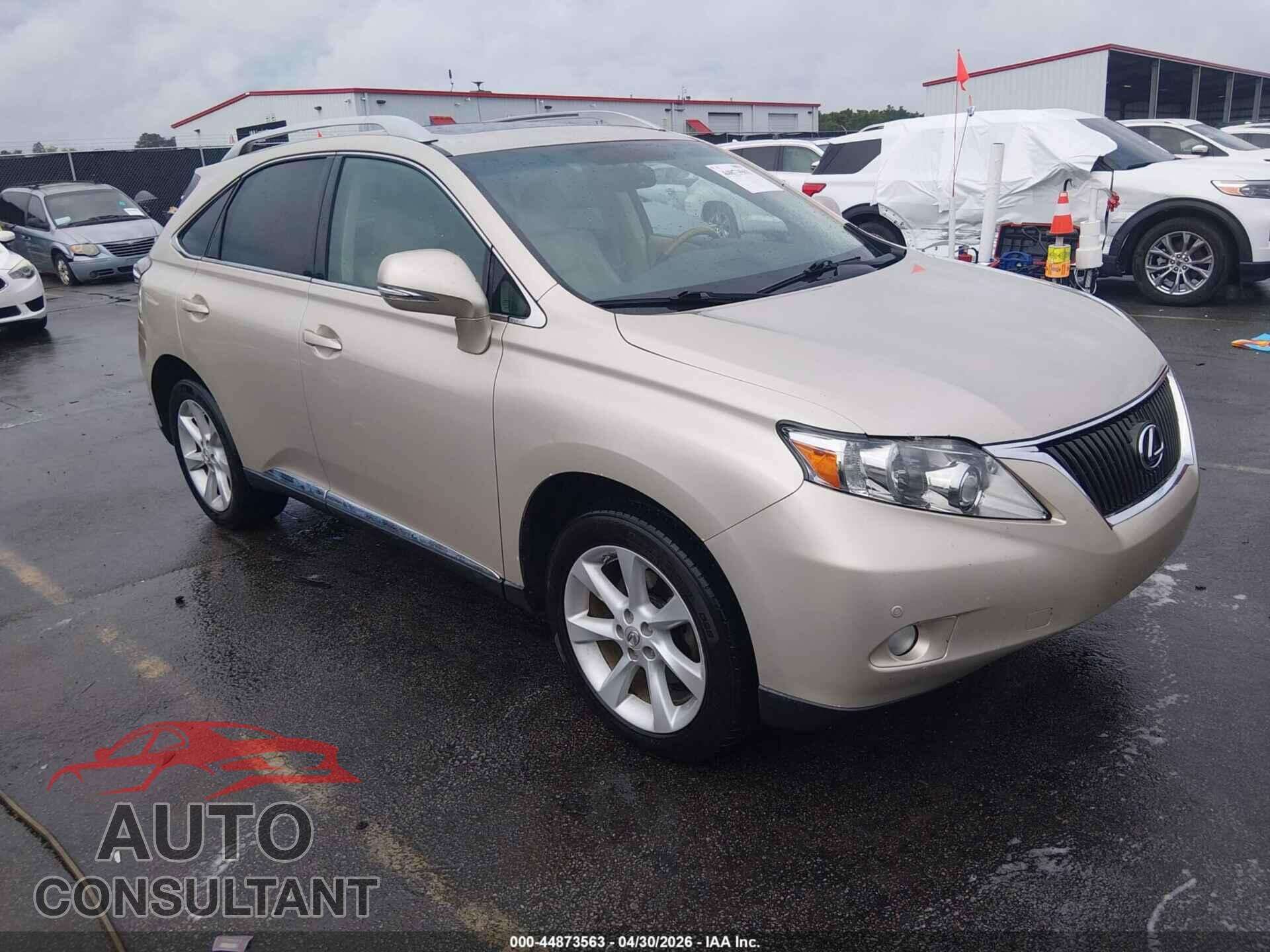LEXUS RX 350 2012 - 2T2BK1BA2CC151085