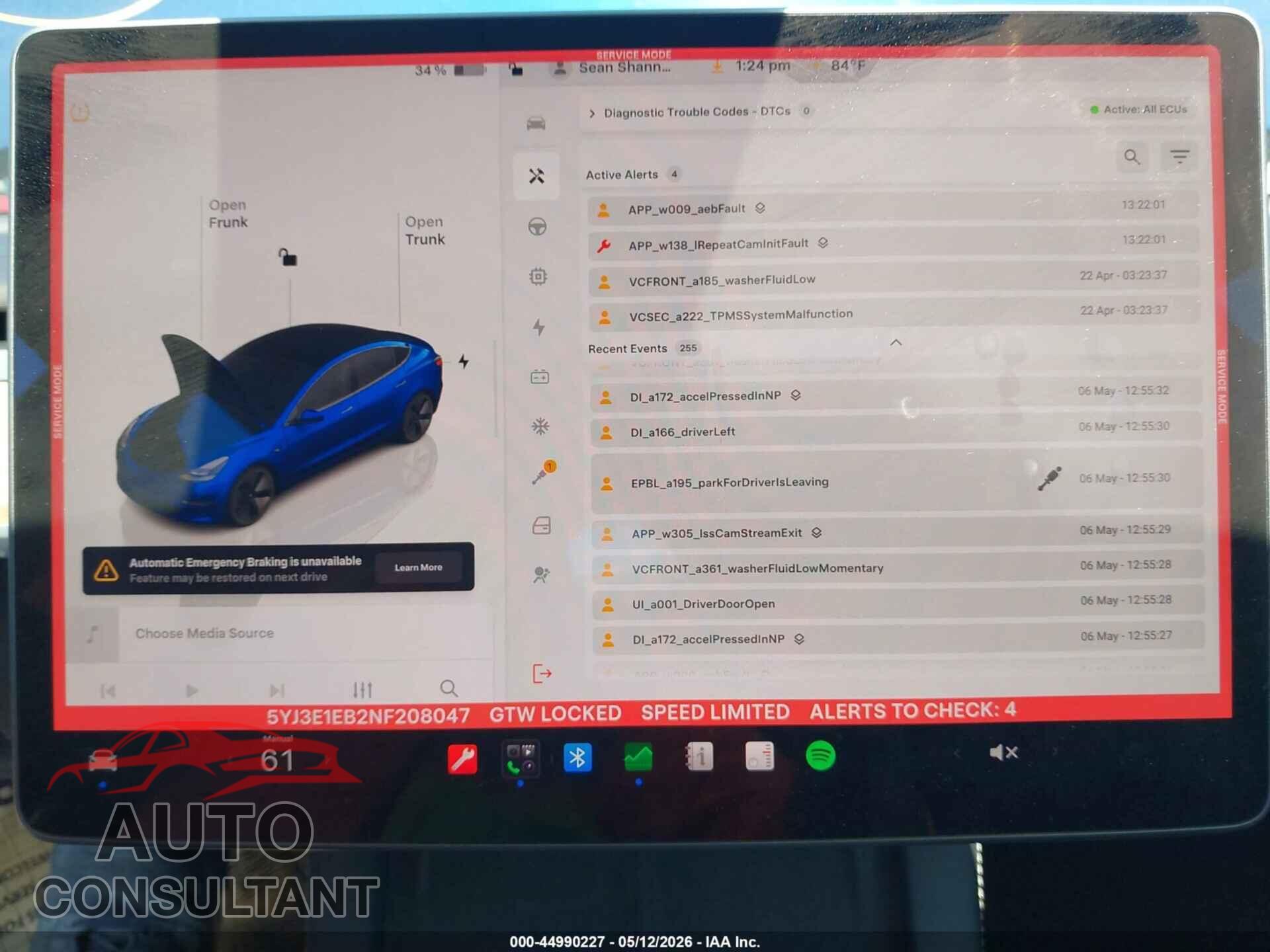 TESLA MODEL 3 2022 - 5YJ3E1EB2NF208047