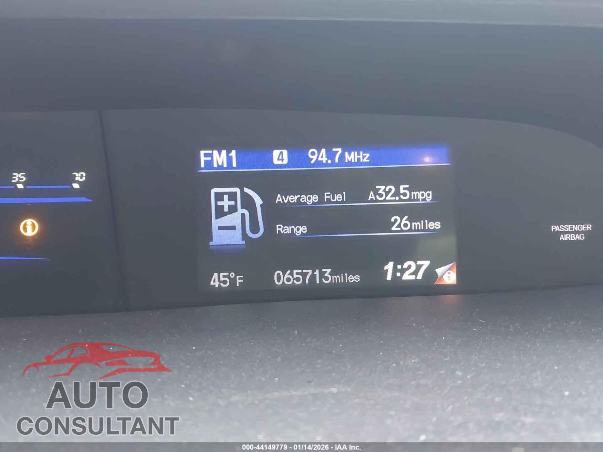 HONDA CIVIC 2013 - 19XFB2F52DE215752