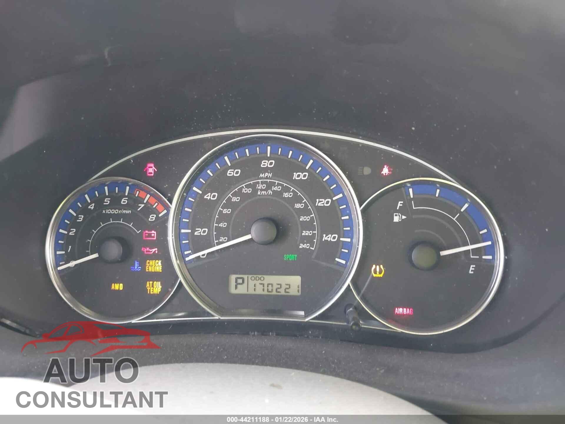 SUBARU FORESTER 2011 - JF2SHAFC2BH745217