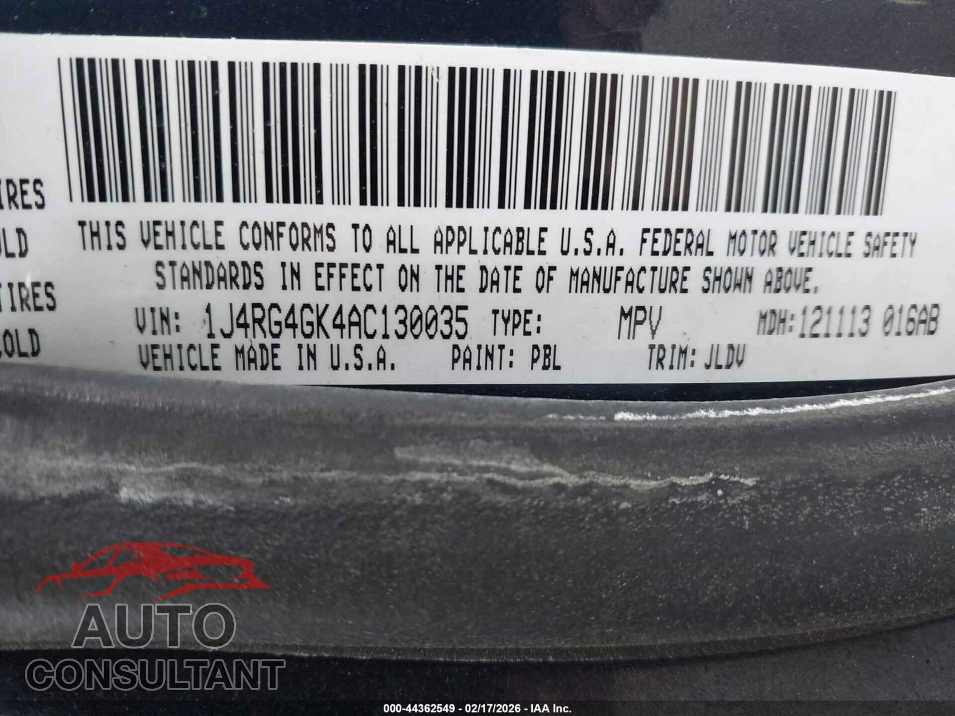 JEEP COMMANDER 2010 - 1J4RG4GK4AC130035