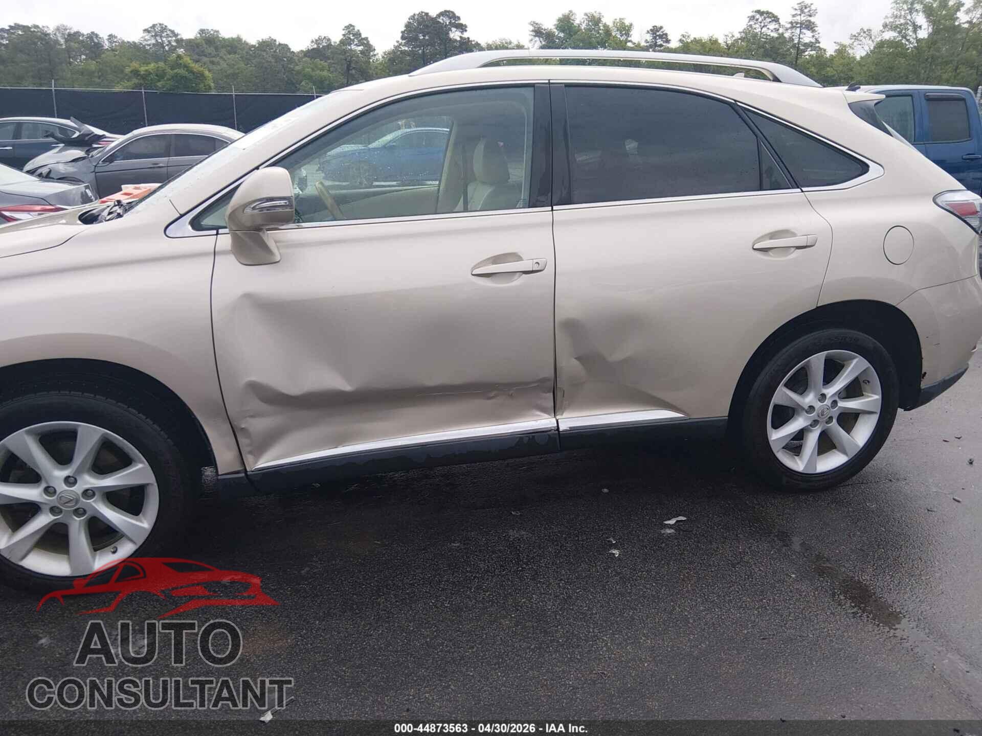 LEXUS RX 350 2012 - 2T2BK1BA2CC151085