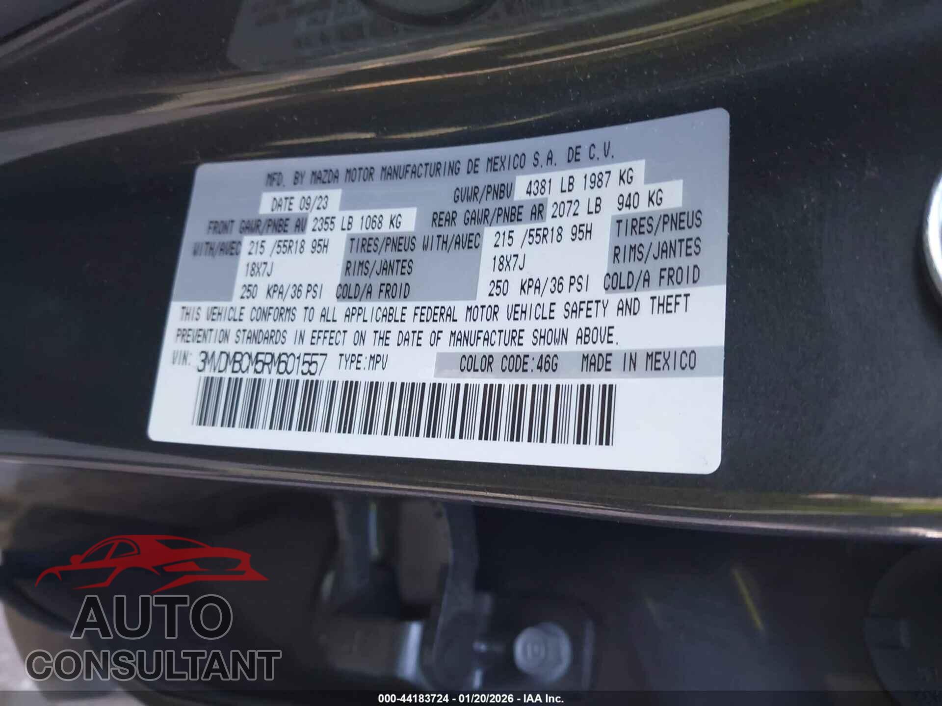 MAZDA CX-30 2024 - 3MVDMBCM5RM601557