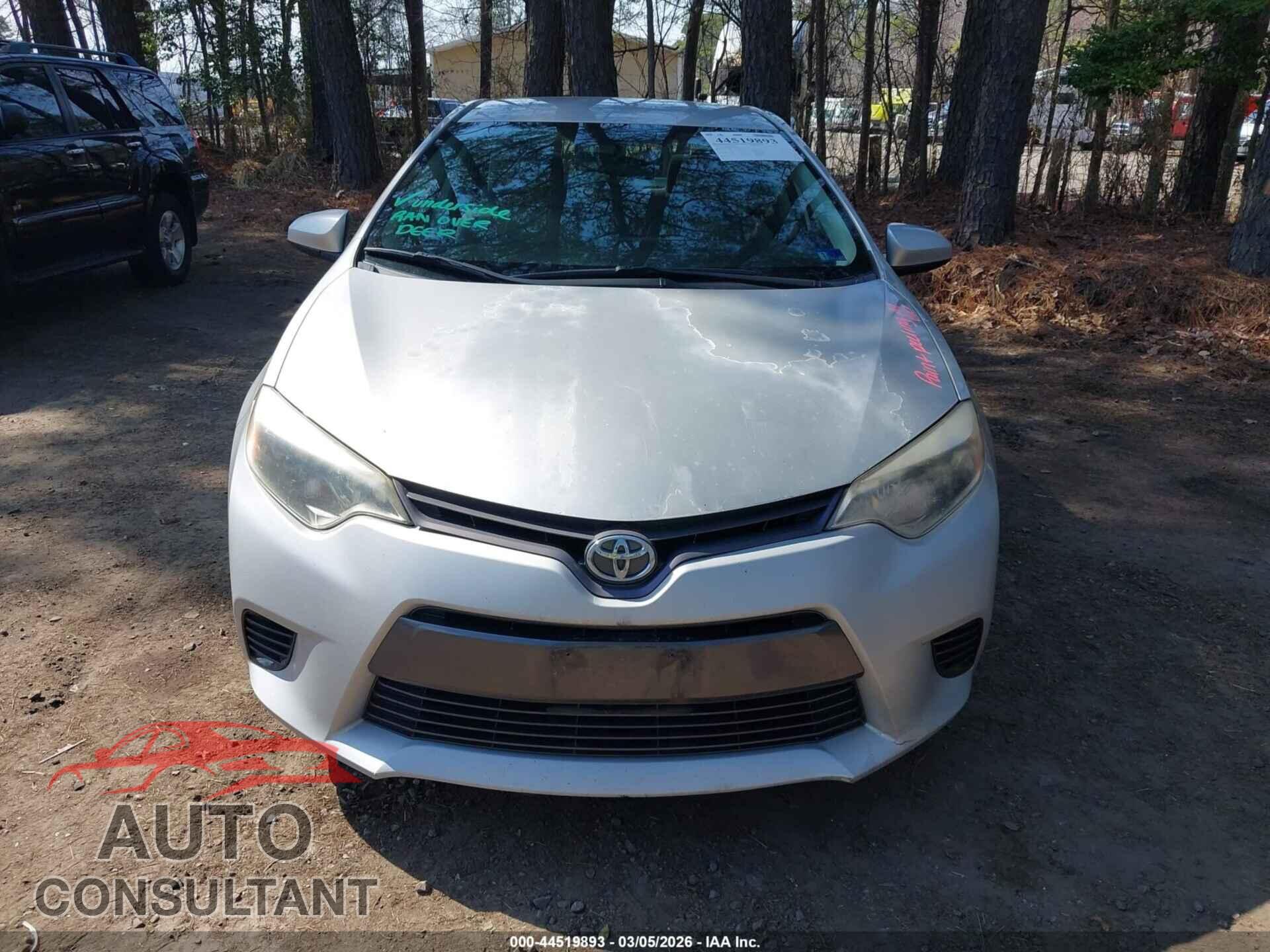 TOYOTA COROLLA 2015 - 2T1BURHEXFC256307