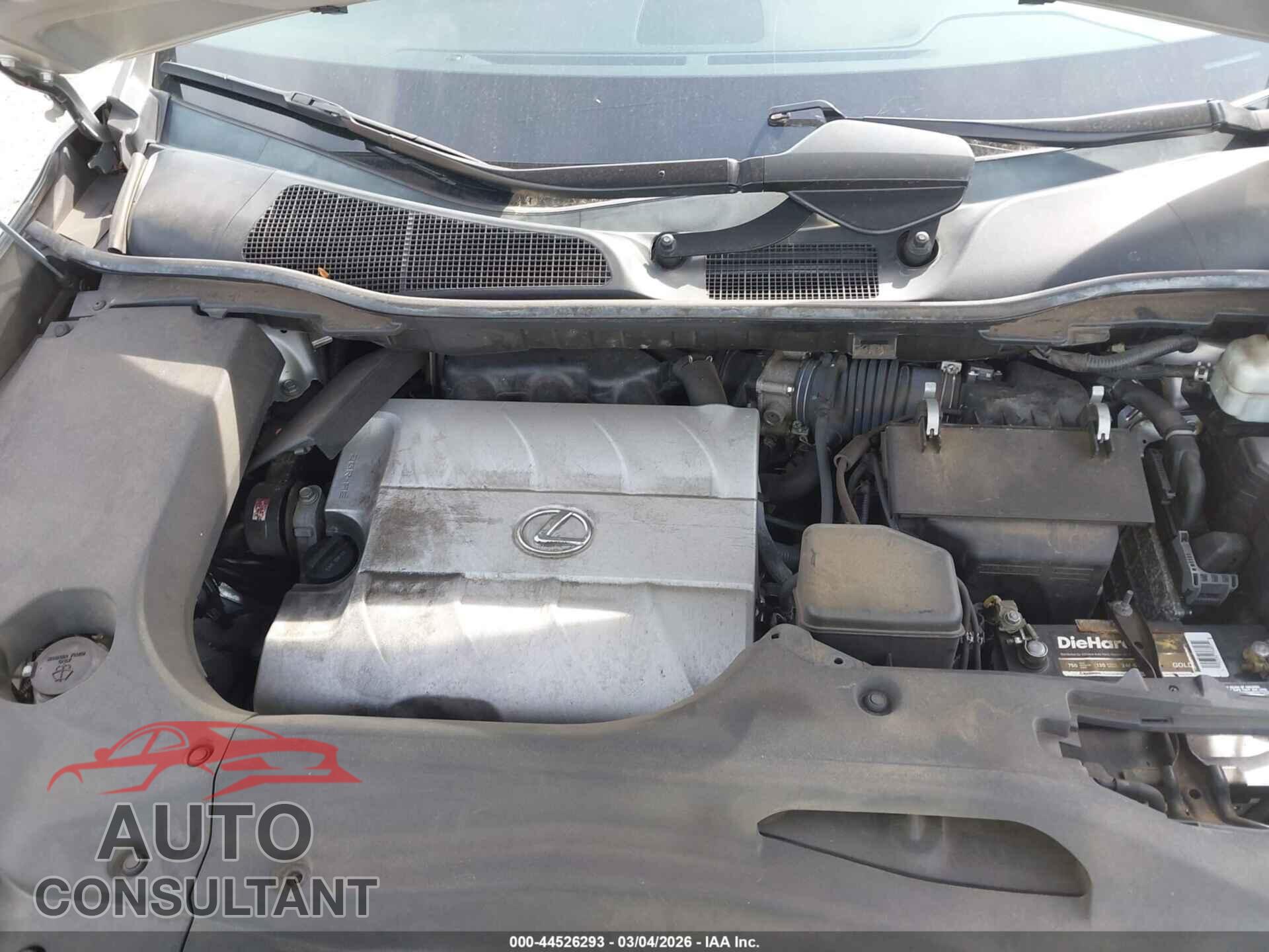LEXUS RX 350 2012 - 2T2ZK1BAXCC073766