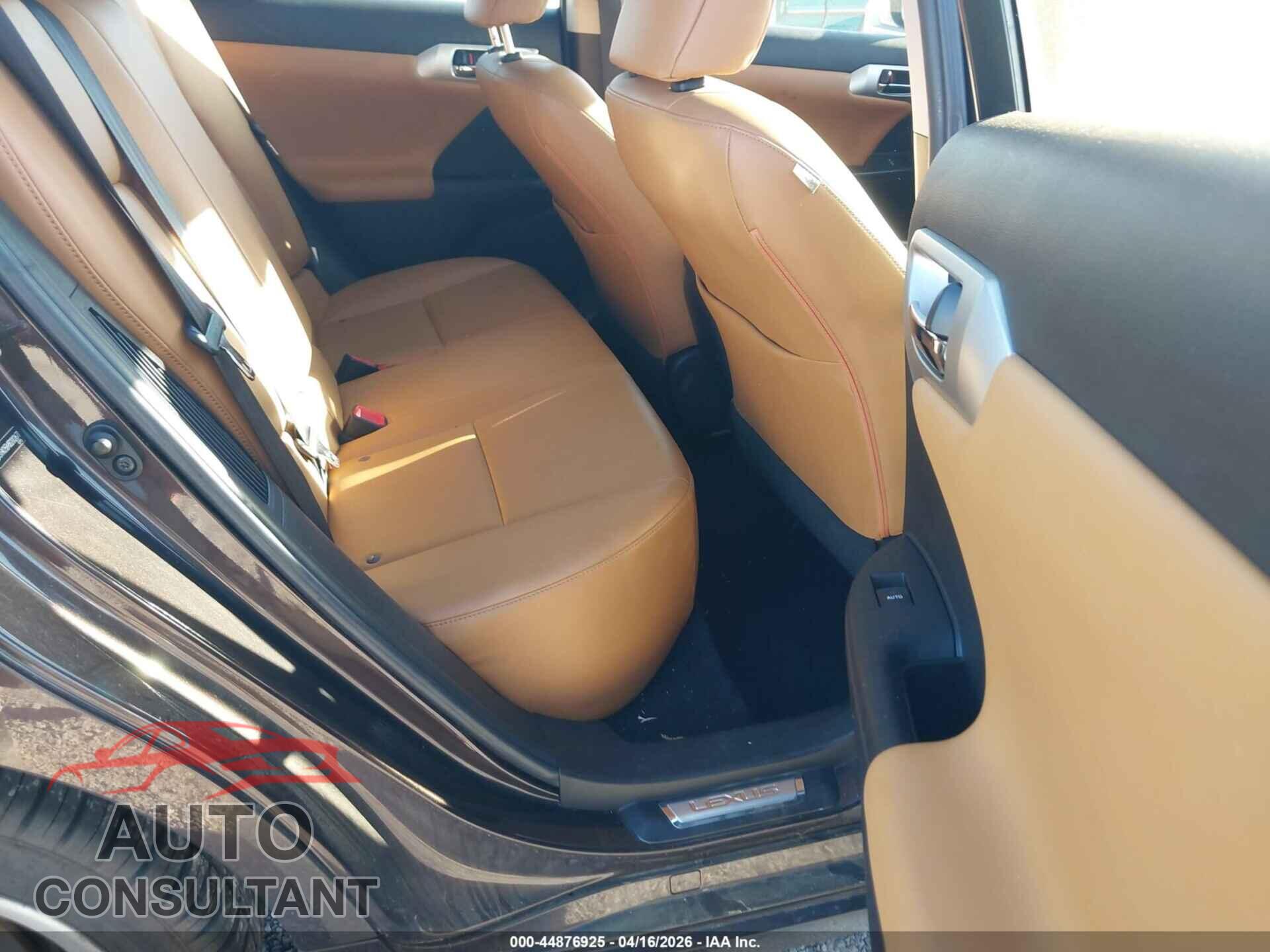 LEXUS CT 200H 2011 - JTHKD5BH8B2002677