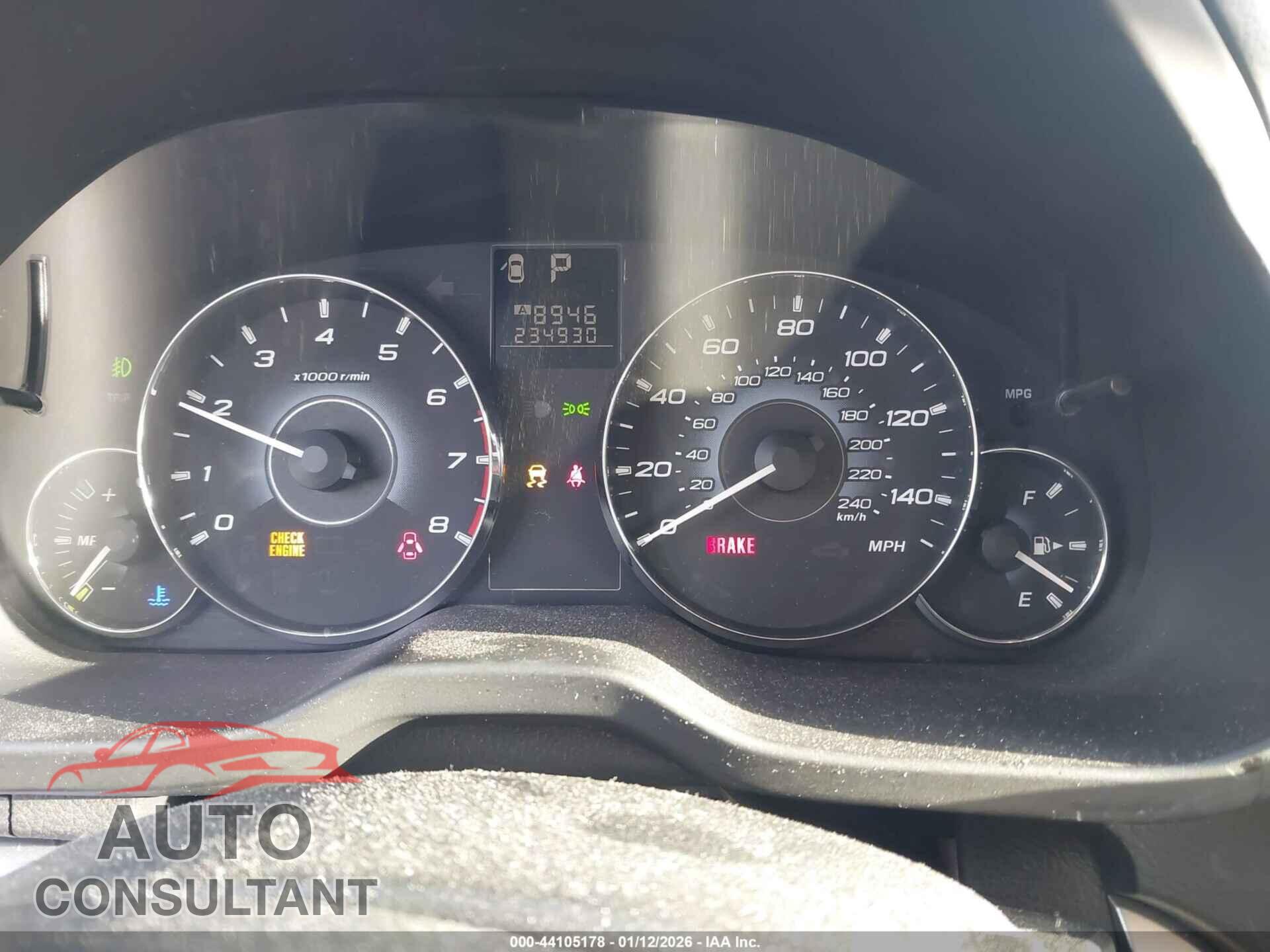SUBARU OUTBACK 2010 - 4S4BRCCC2A3360310