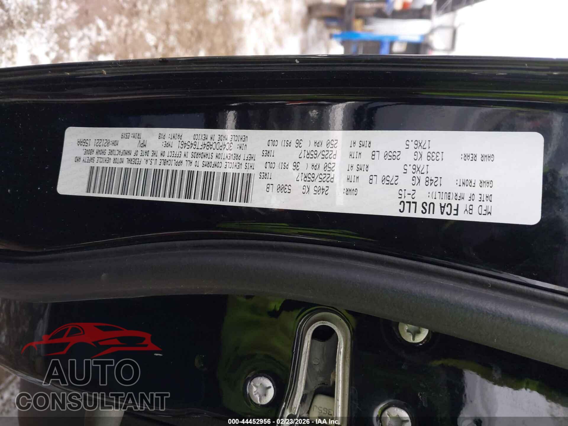 DODGE JOURNEY 2015 - 3C4PDCAB4FT645461