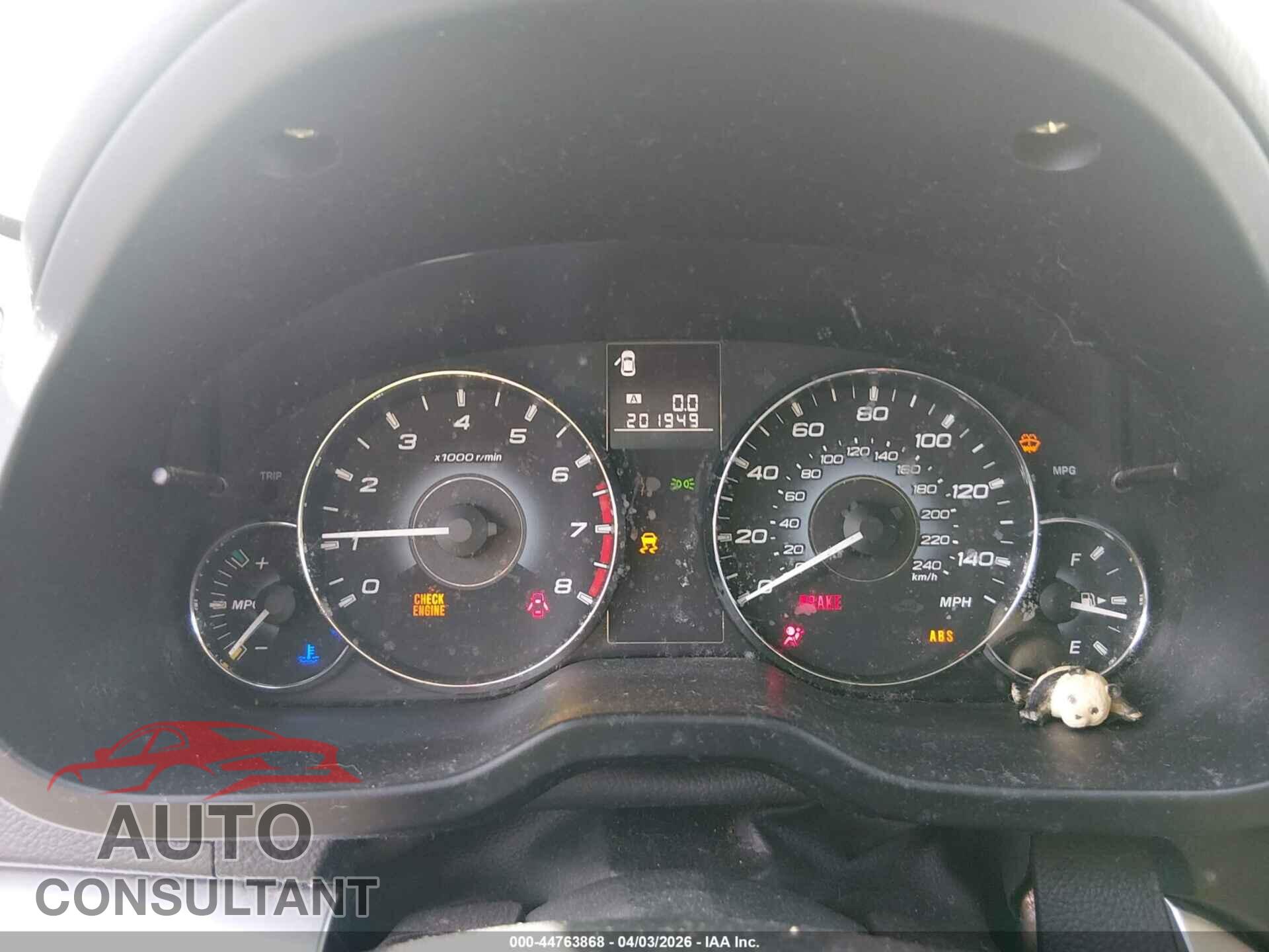 SUBARU OUTBACK 2010 - 4S4BRCCC6A1340623