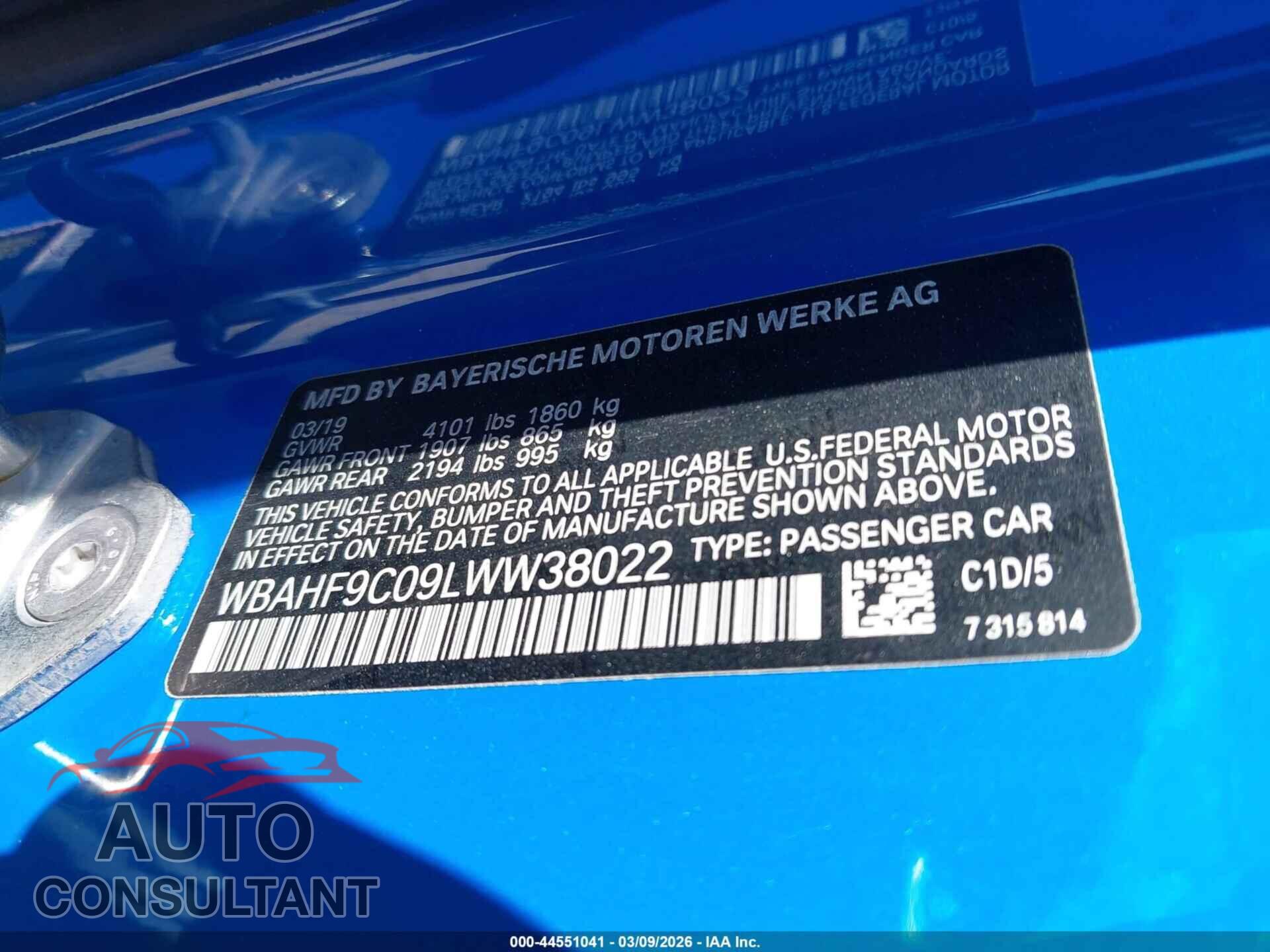 BMW Z4 2020 - WBAHF9C09LWW38022