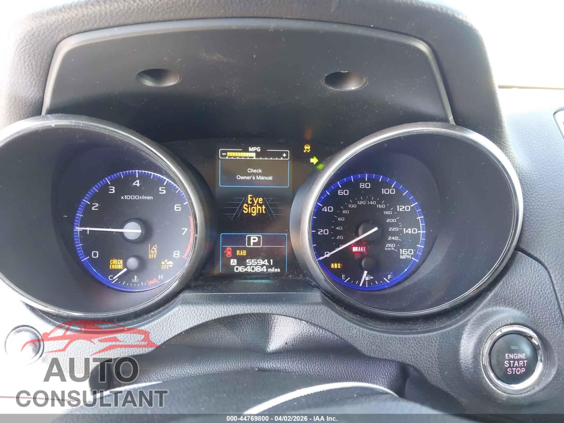 SUBARU OUTBACK 2018 - 4S4BSETC4J3293404
