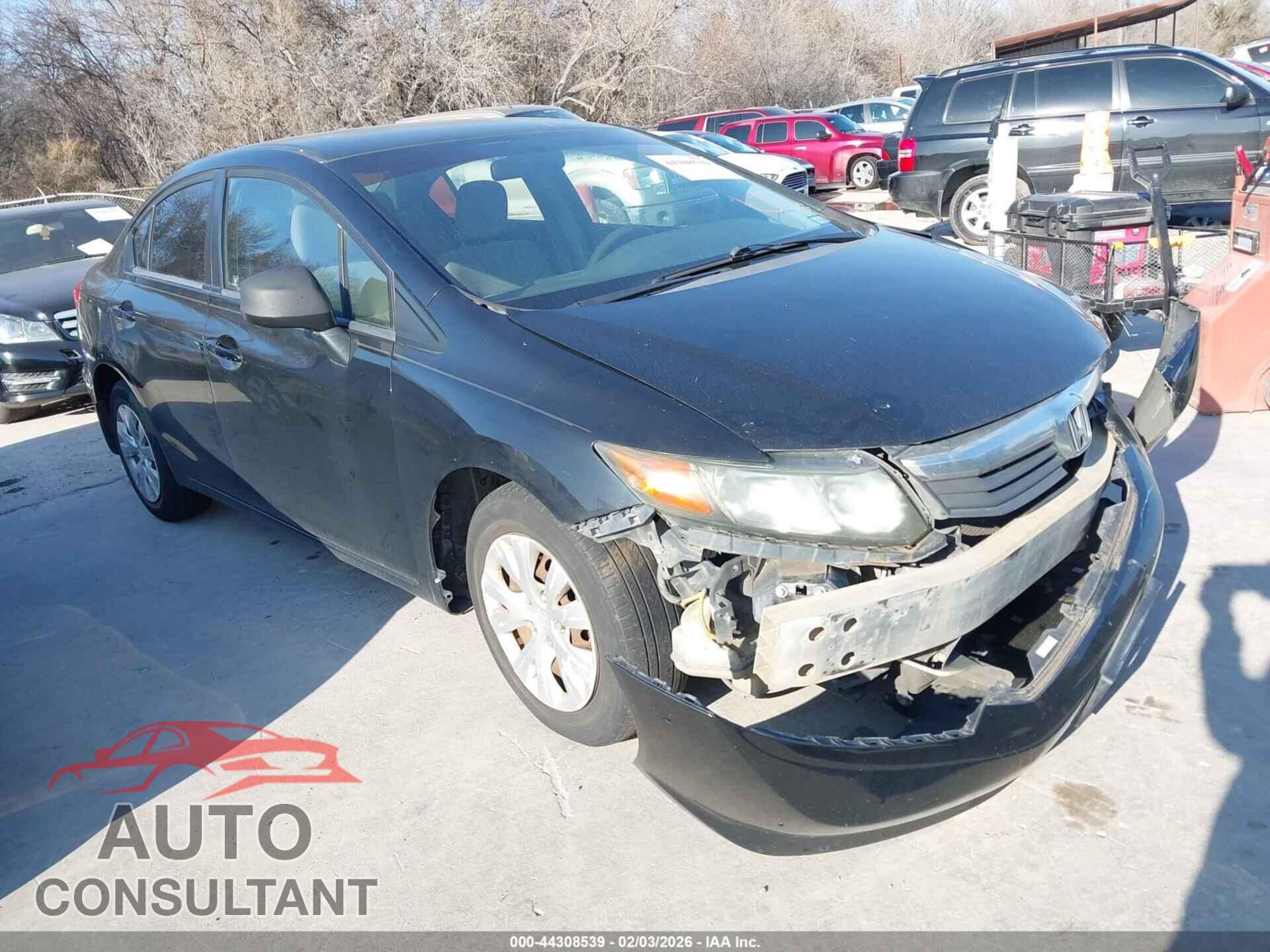 HONDA CIVIC 2012 - 19XFB2F56CE079009