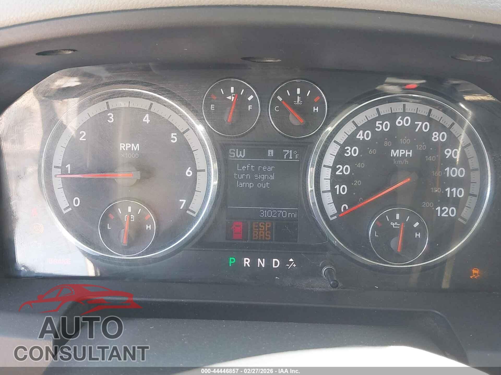 DODGE RAM 1500 2010 - 1D7RB1GP1AS111047