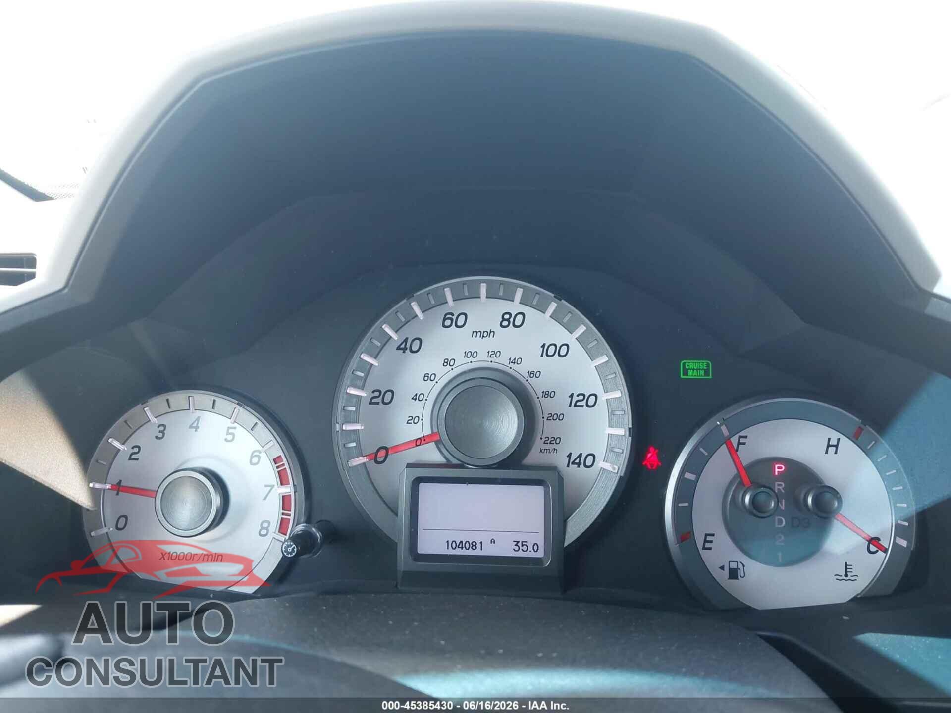 HONDA PILOT 2012 - 5FNYF4H96CB054114