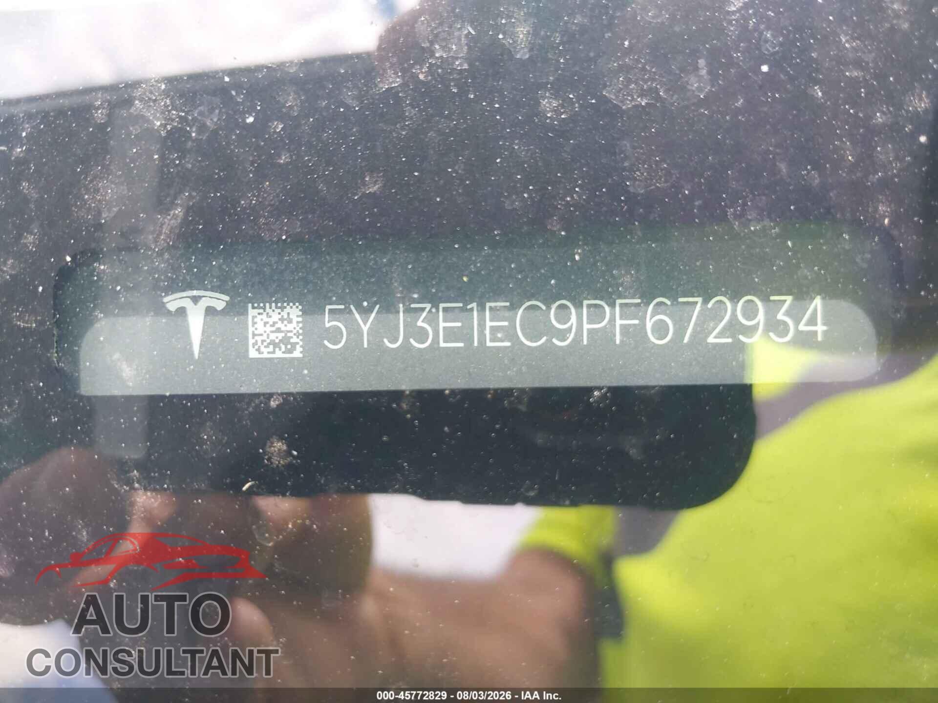 TESLA MODEL 3 2023 - 5YJ3E1EC9PF672934