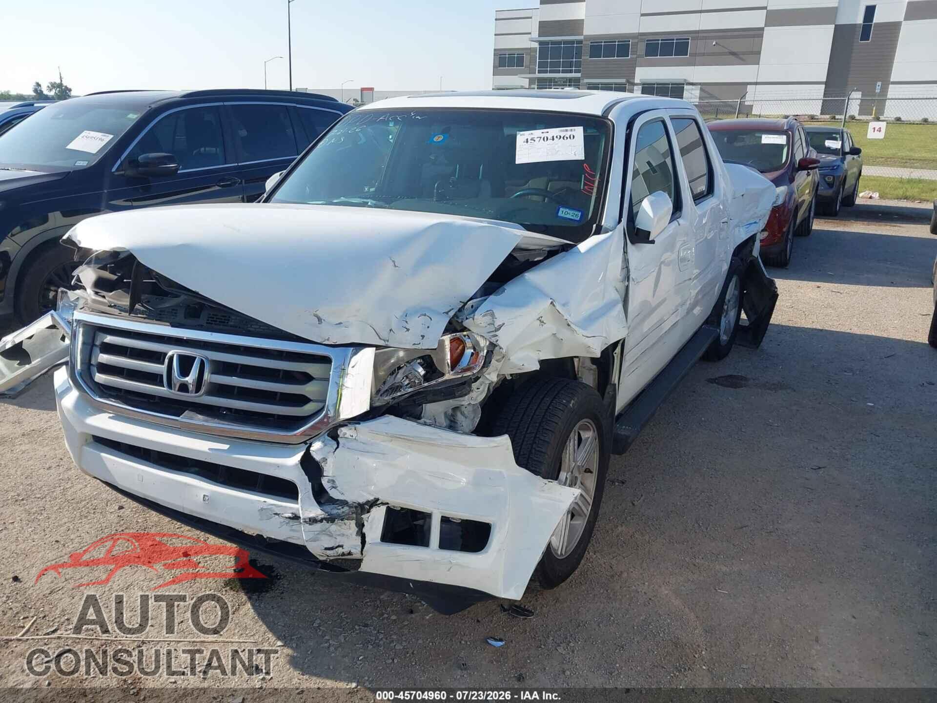 HONDA RIDGELINE 2012 - 5FPYK1F51CB001659