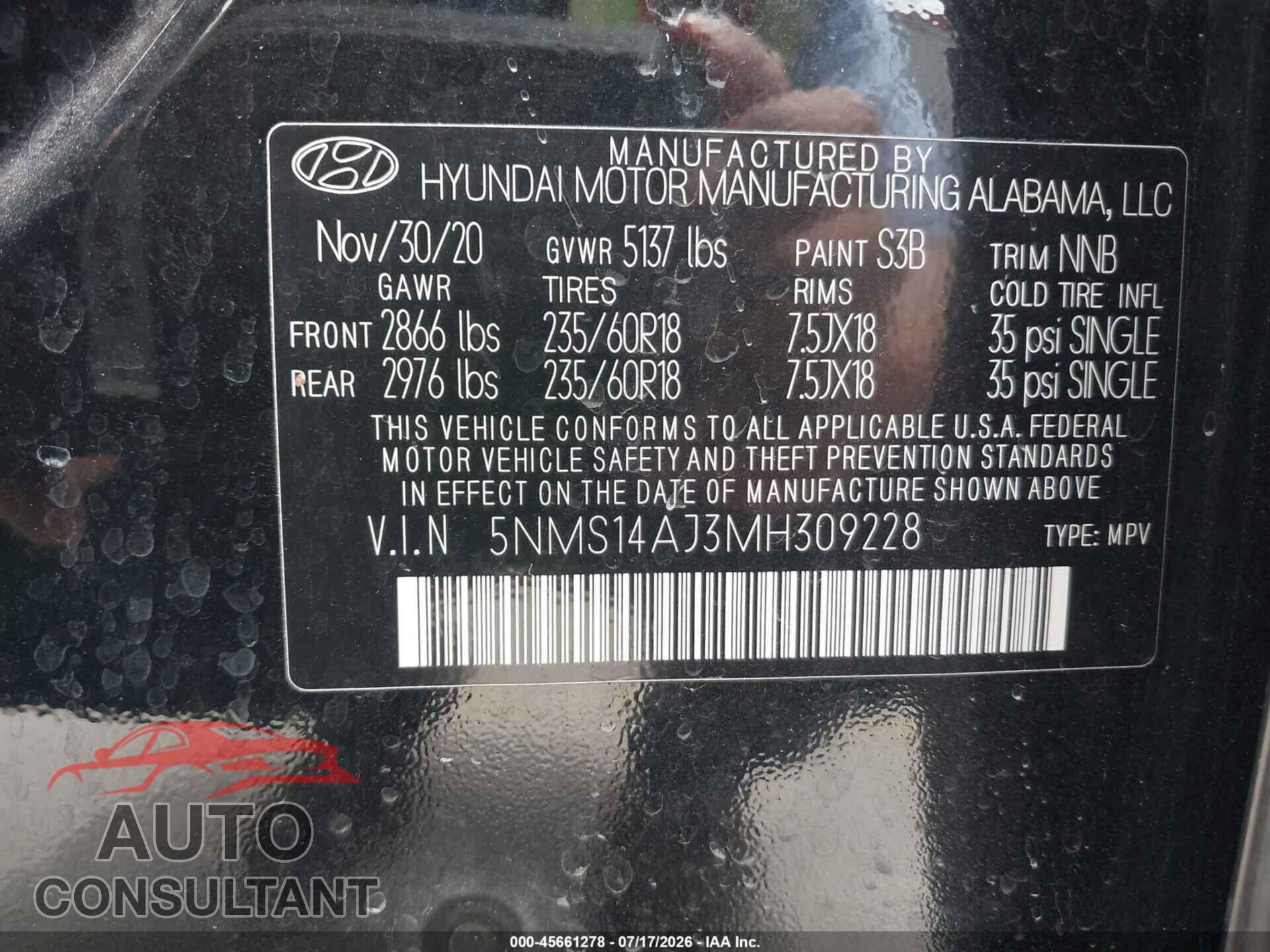 HYUNDAI SANTA FE 2021 - 5NMS14AJ3MH309228